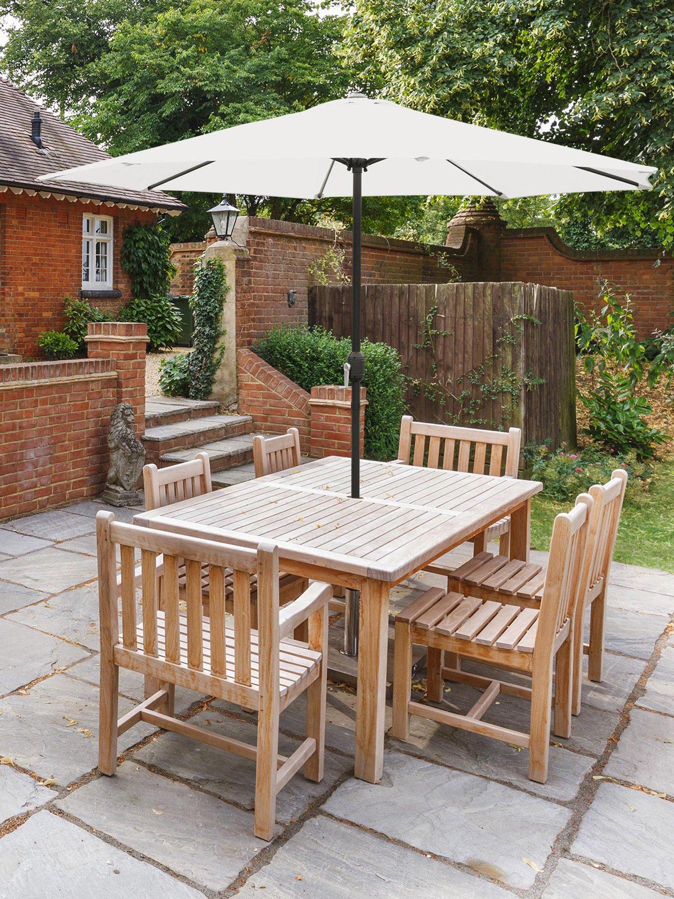 undefined Cream Garden Table Parasol Umbrella 2.7M