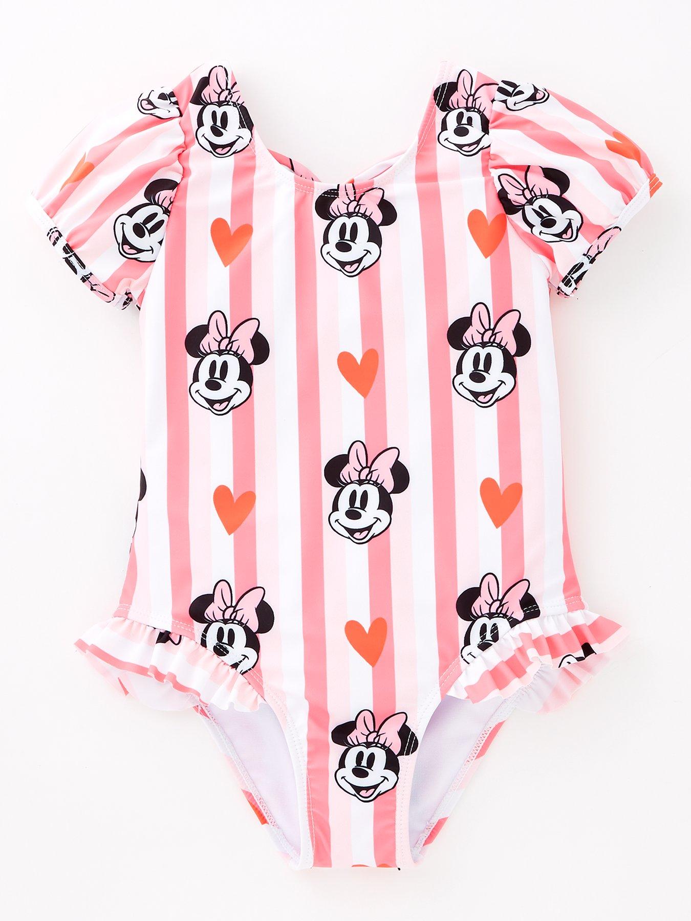 Minnie Mouse Disney Striped Minnie Mouse Swimsuit - Pink