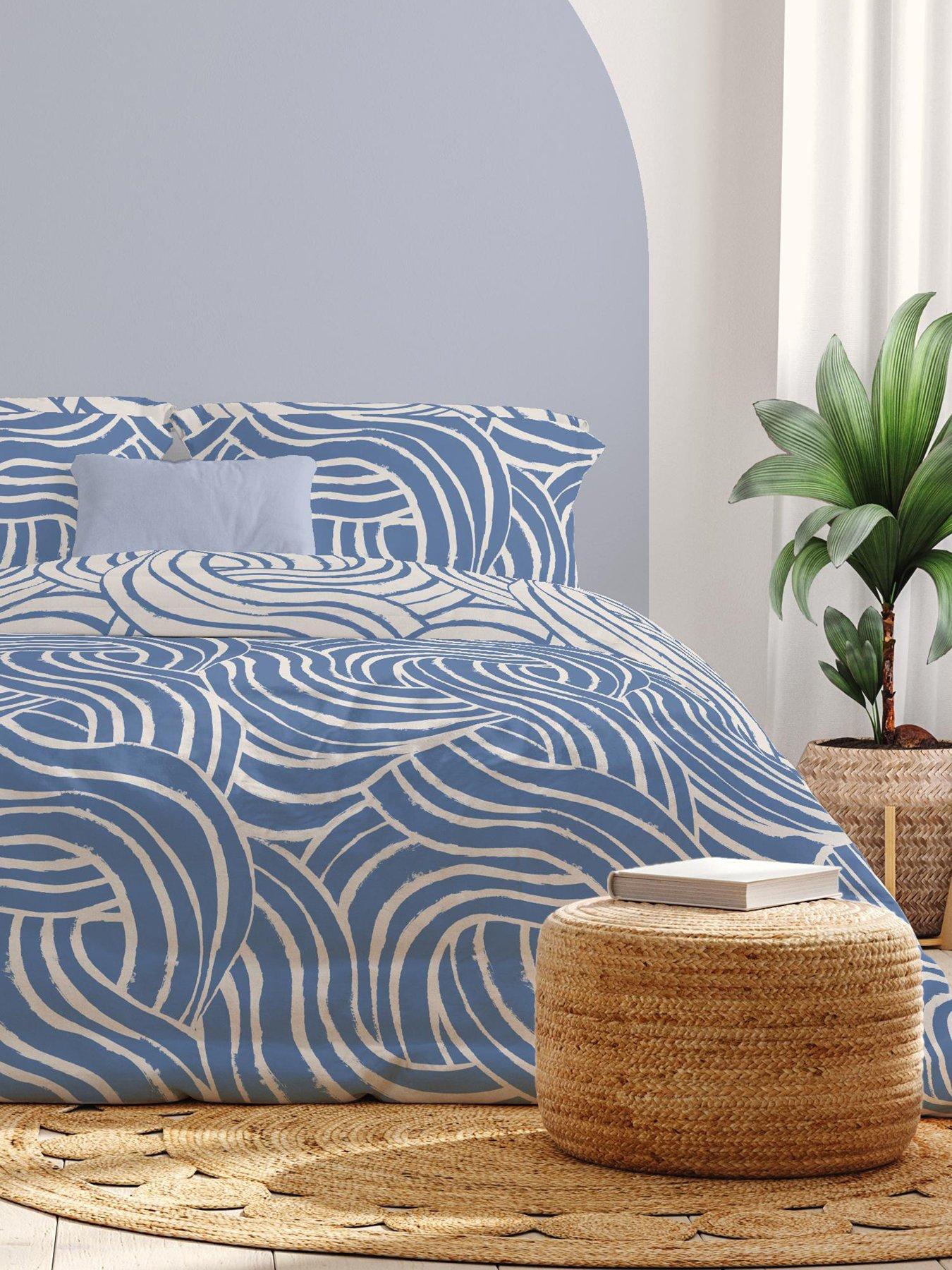  image of copenhagen-home-sofia-blue-duvet-cover-set
