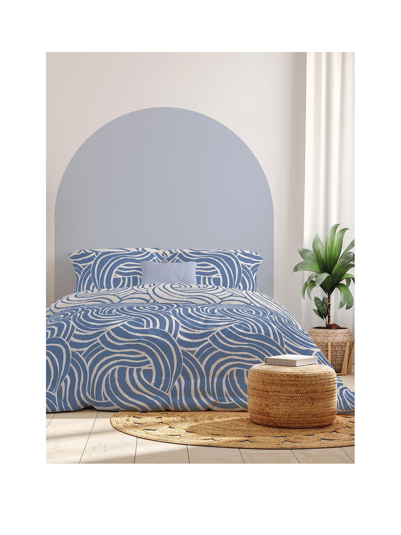  image of copenhagen-home-sofia-blue-duvet-cover-set