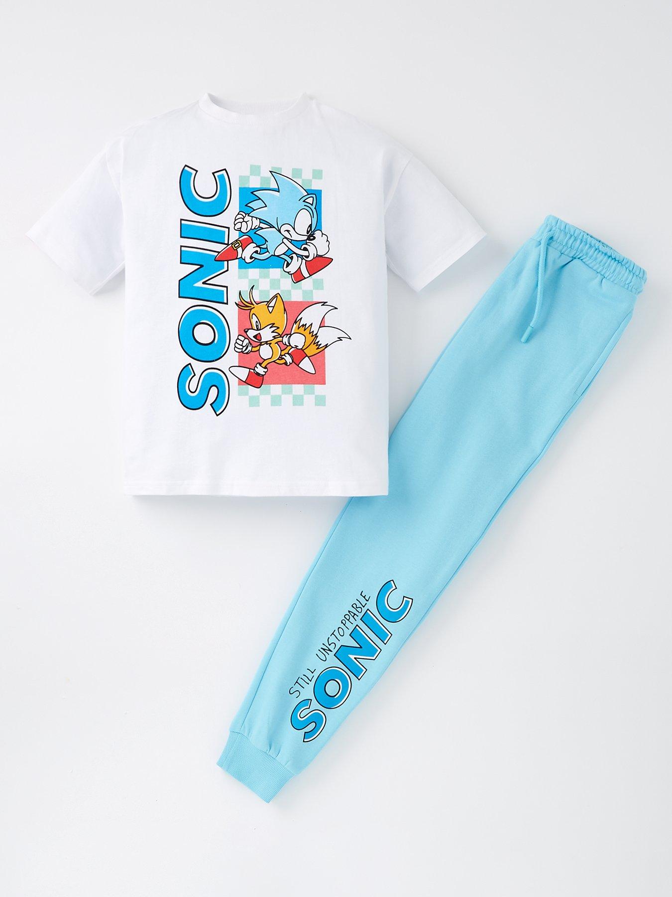  image of sonic-the-hedgehog-2-piece-t-shirt-and-jogger-set-multi
