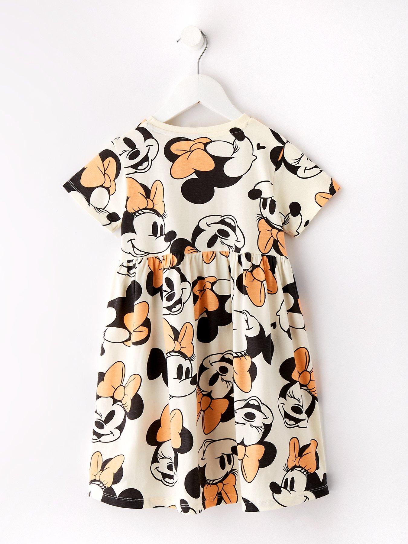  image of minnie-mouse-disney-minnie-mouse-all-over-print-short-sleeve-dress