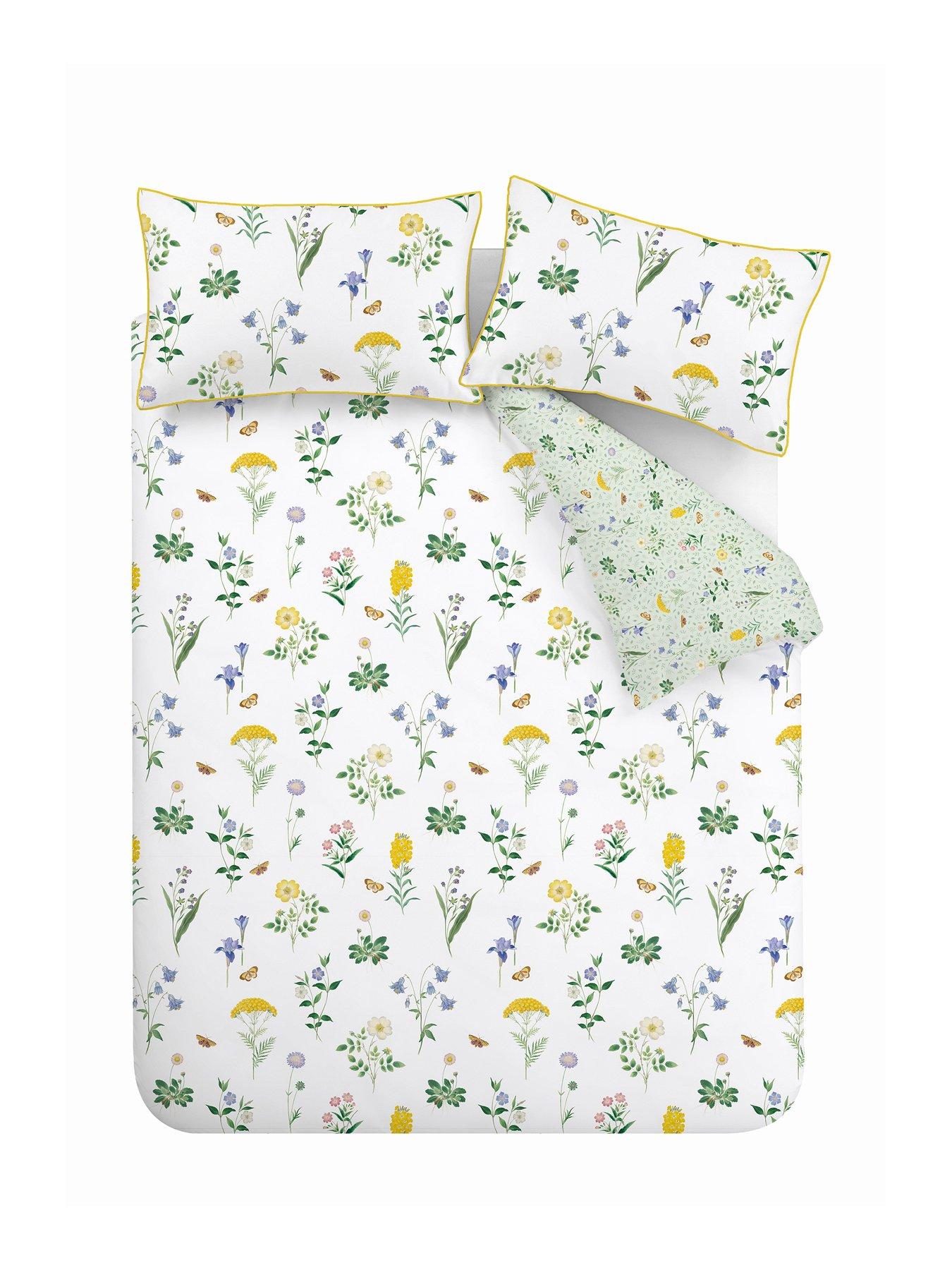undefined Botanical Cottage Garden 200 Thread Count 100% Cotton Reversible Duvet Set