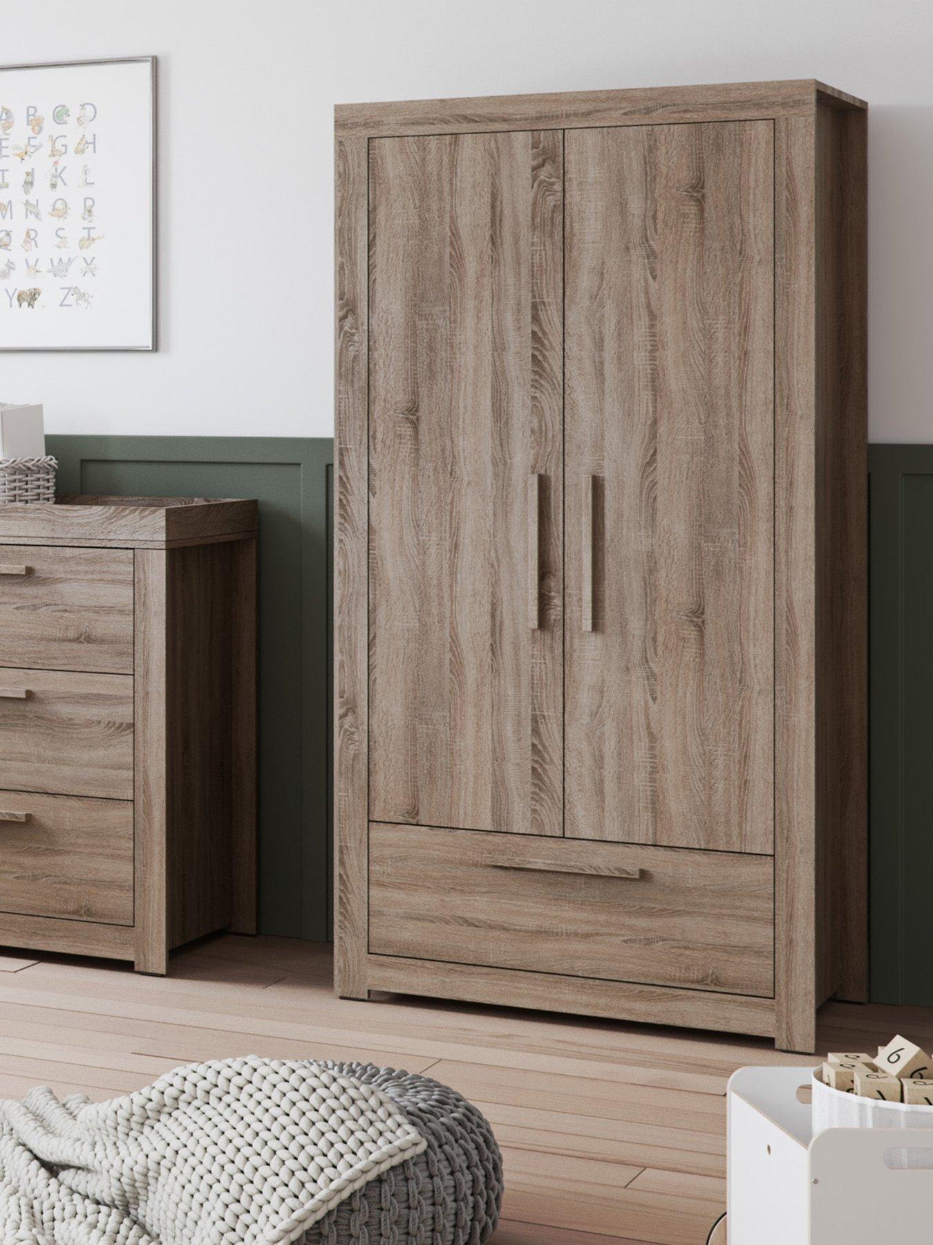 little-acorns-ellesmere-double-door-amp-1-drawer-wardrobe-truffle-oak