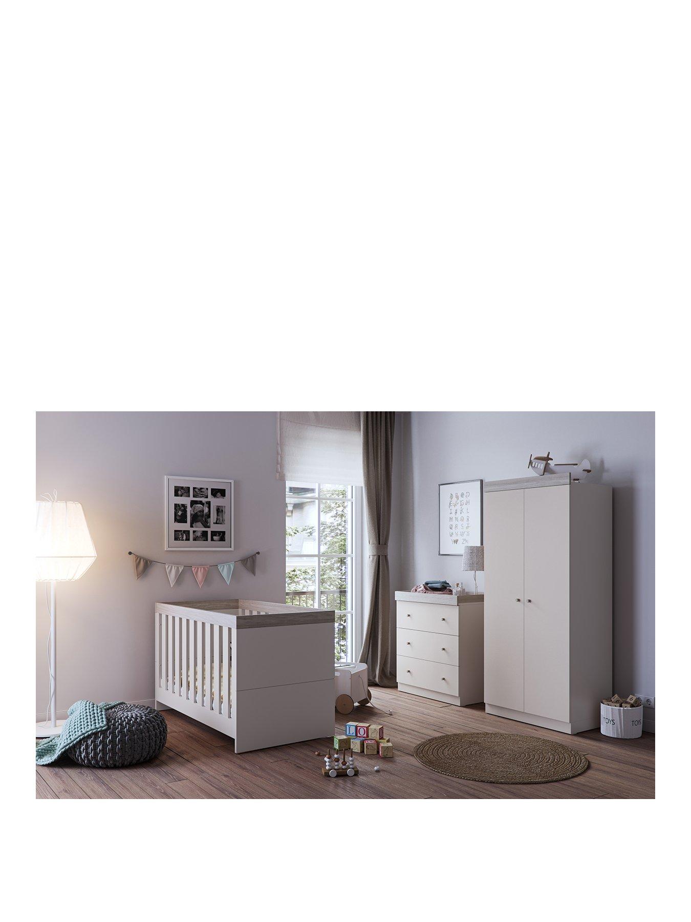 Image 3 of 4 of Little Acorns Burlington Cot Bed - Cashmere &amp; Grey Ash