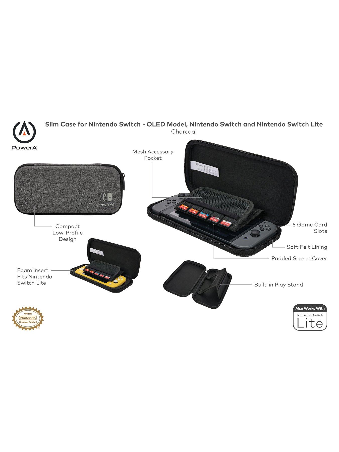  image of powera-slim-case-for-nintendo-switch-family-charcoal