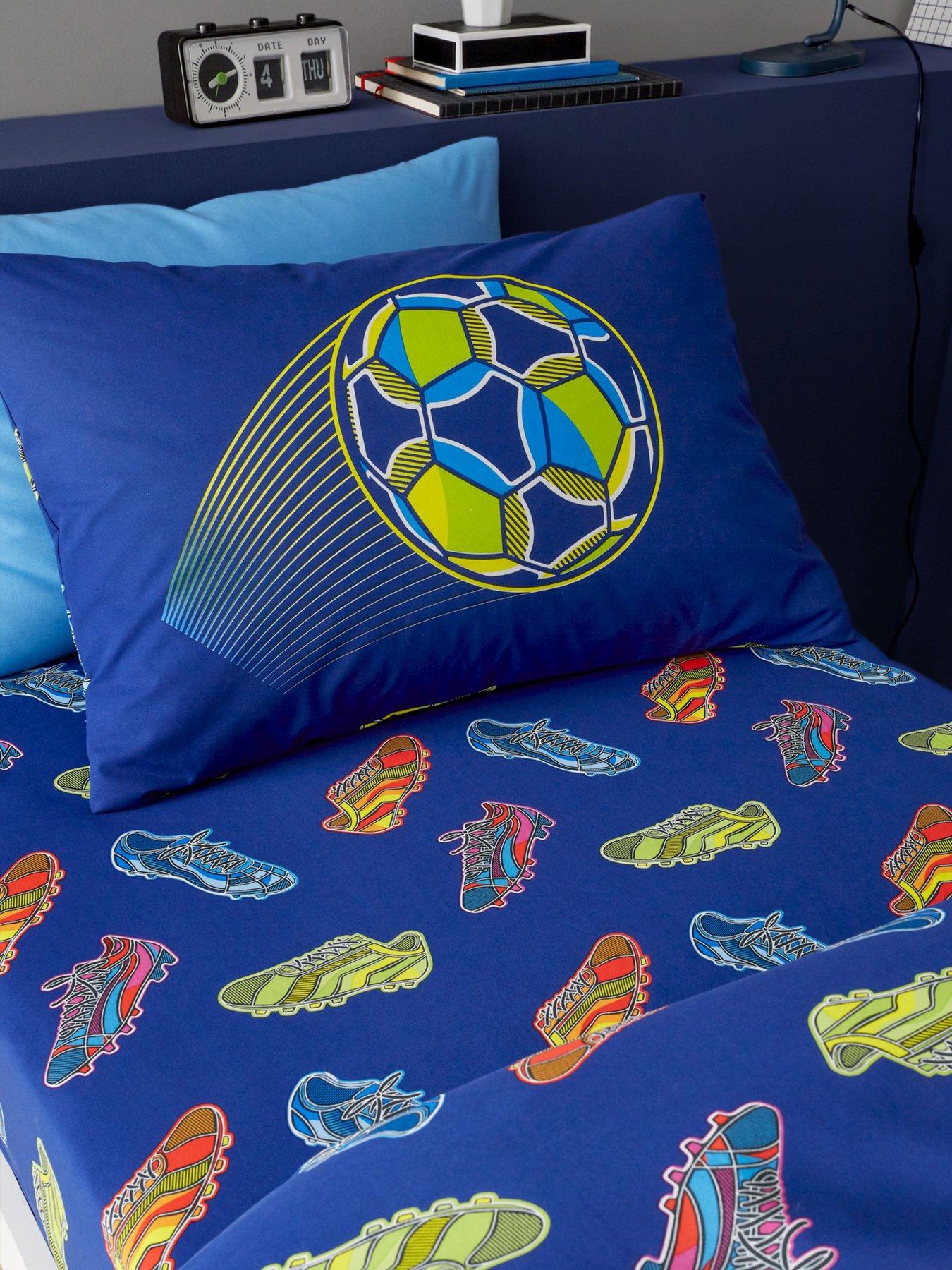 Image 1 of 3 of Catherine Lansfield Bright Football Fitted Sheet