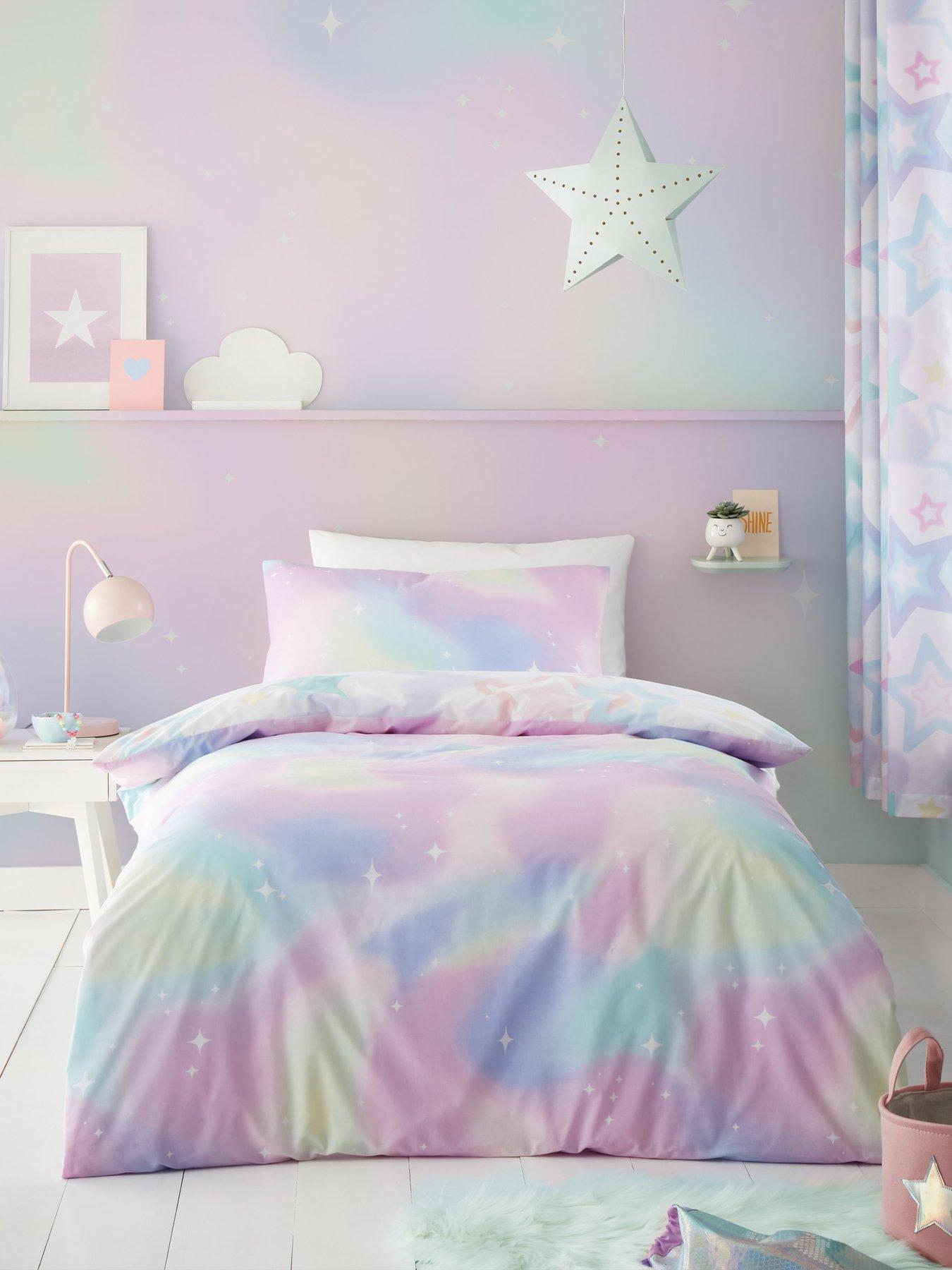 Catherine Lansfield Ombre Stars Reversible Duvet Cover Set littlewoods