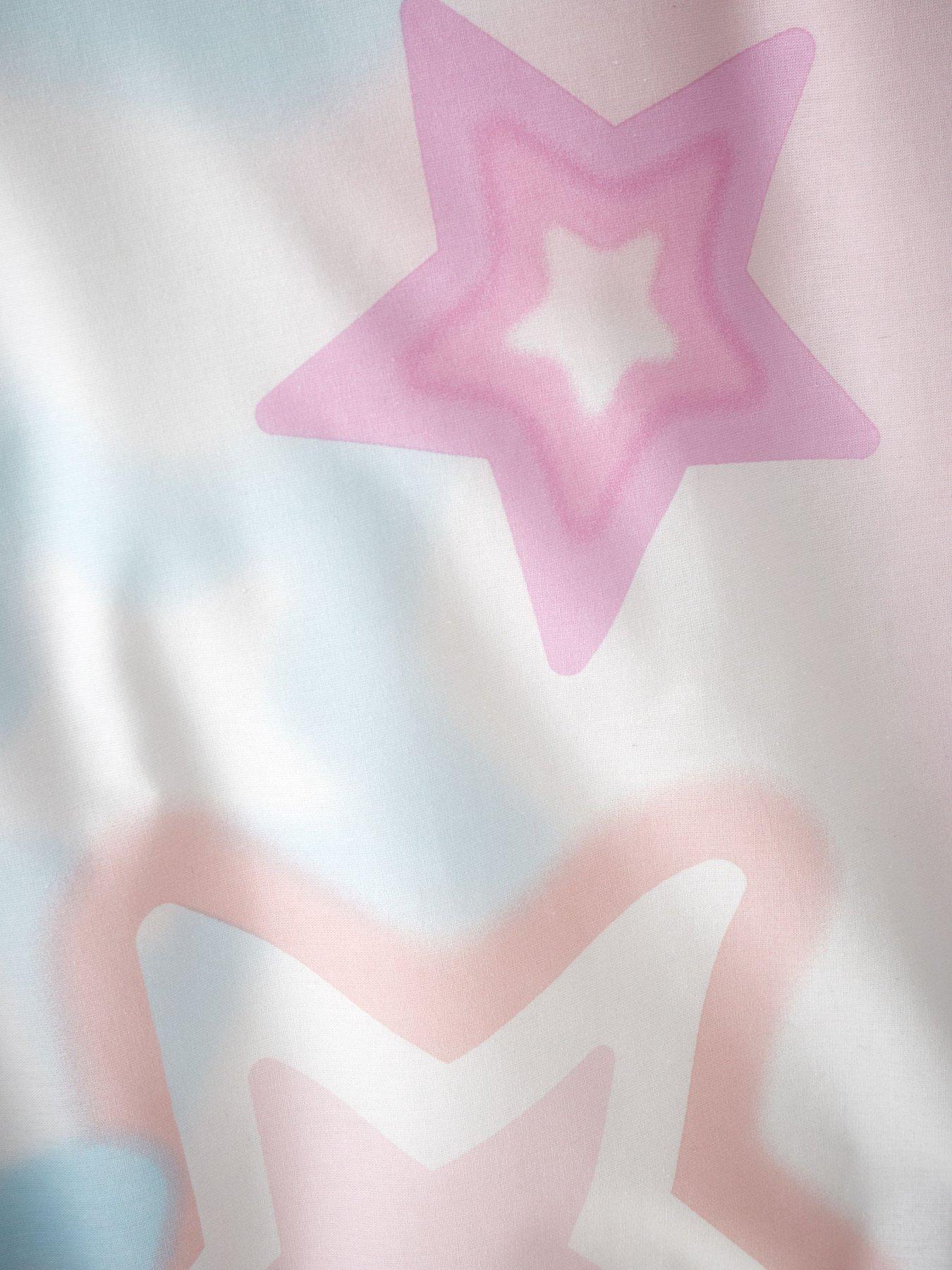  image of catherine-lansfield-ombre-stars-reversible-duvet-cover-set