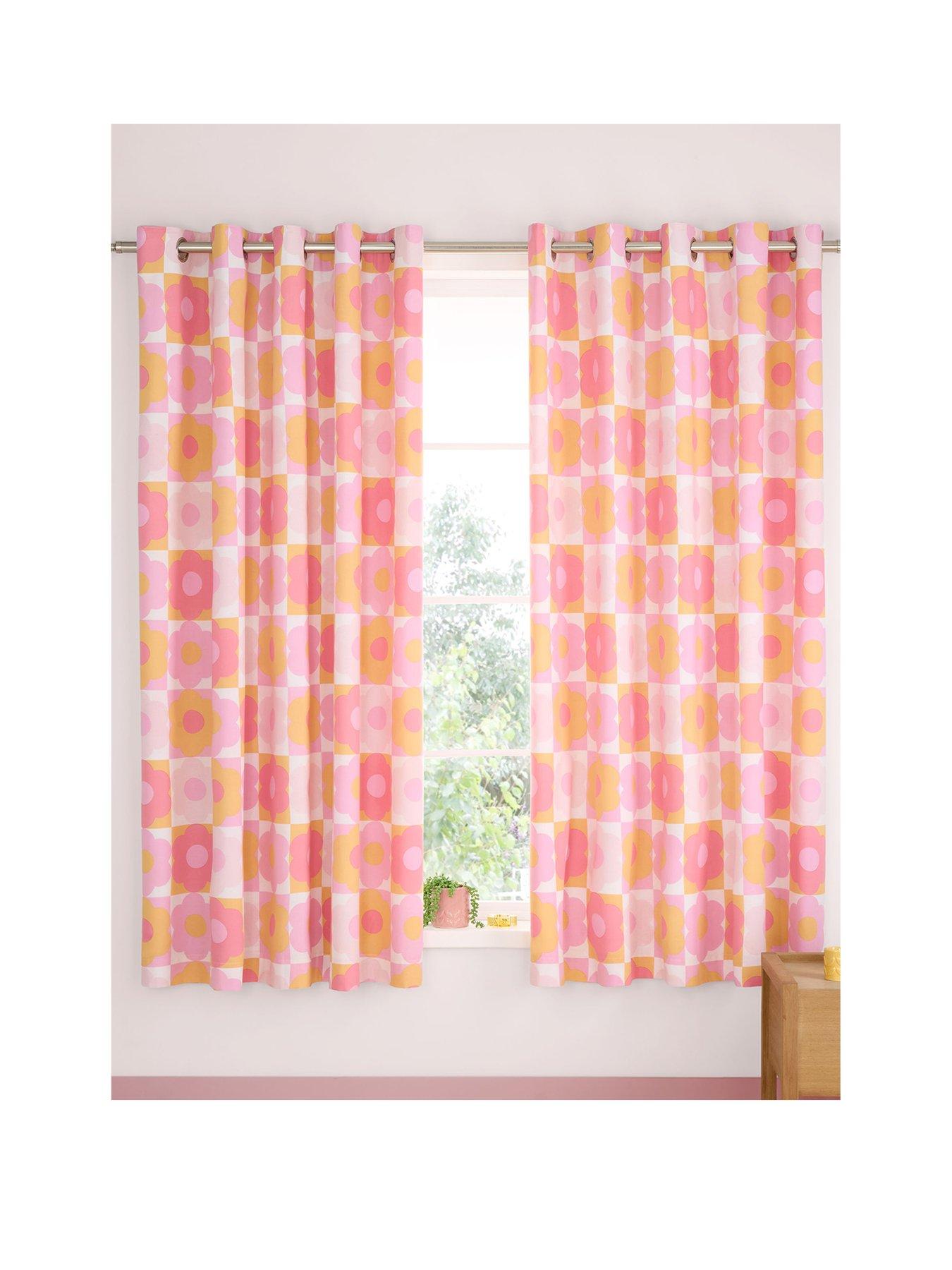undefined Retro Daisy Reversible Eyelet Curtains