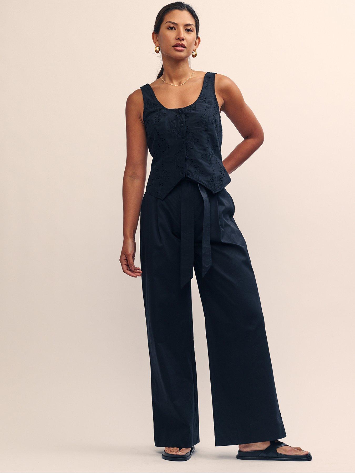 Image 1 of 5 of Nobodys Child Wide Leg Trouser - Black