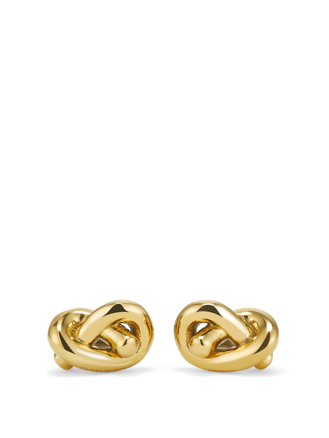  image of olivia-burton-lovers-knot-gold-ip-stud-earrings