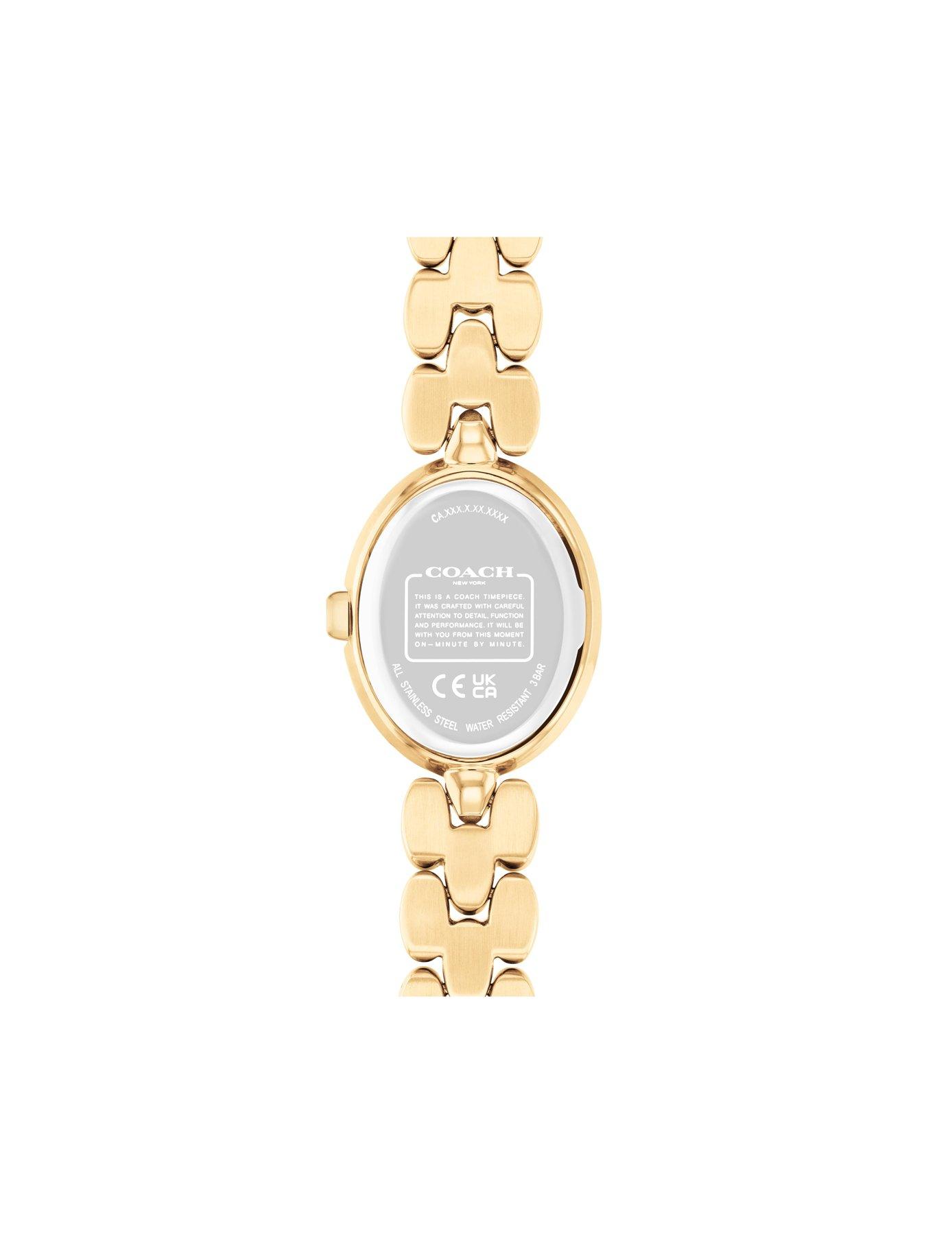Image 3 of 5 of COACH Ladies Sammy 22mm Oval Gold IP Watch