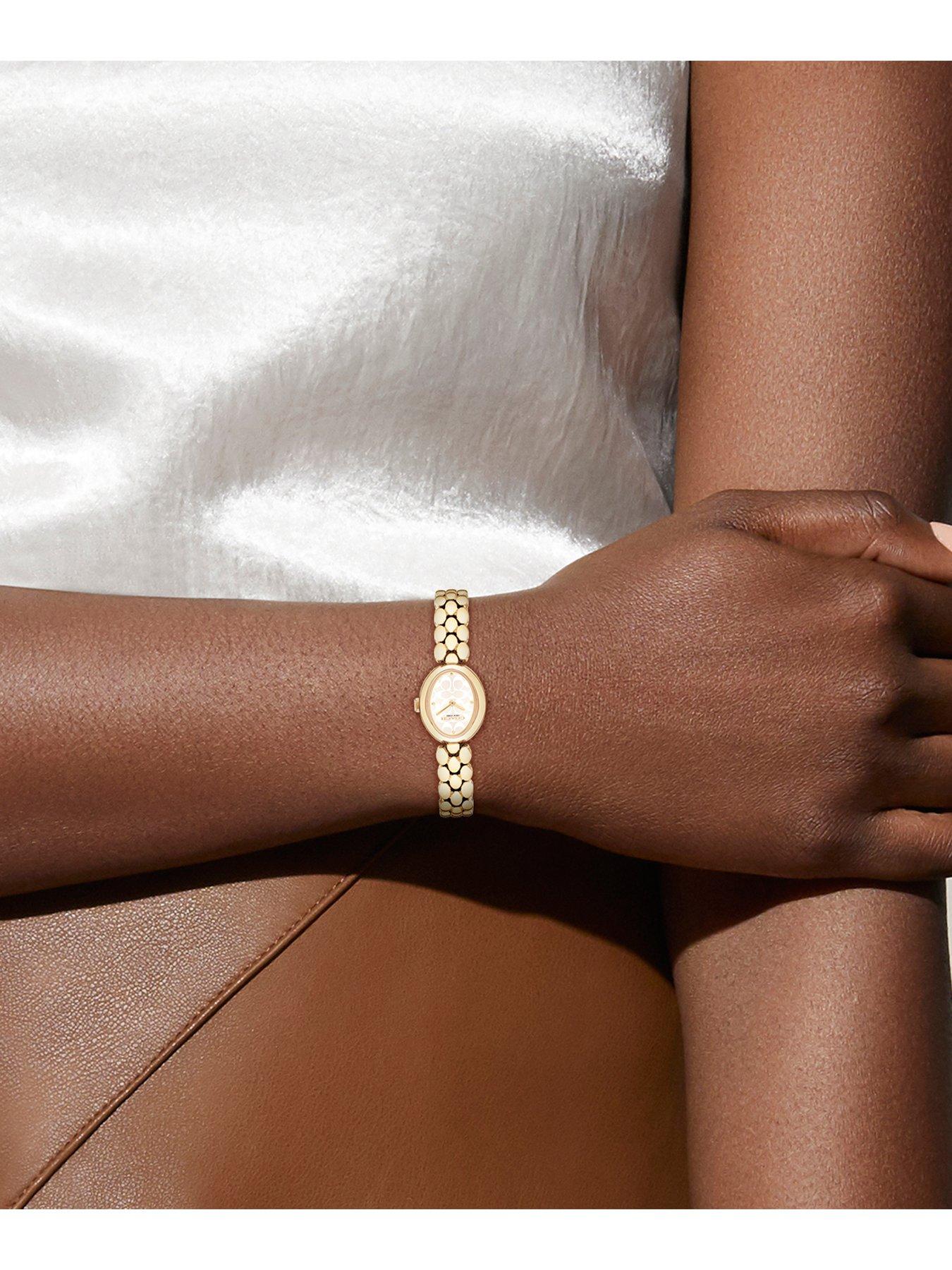 Image 4 of 5 of COACH Ladies Sammy 22mm Oval Gold IP Watch