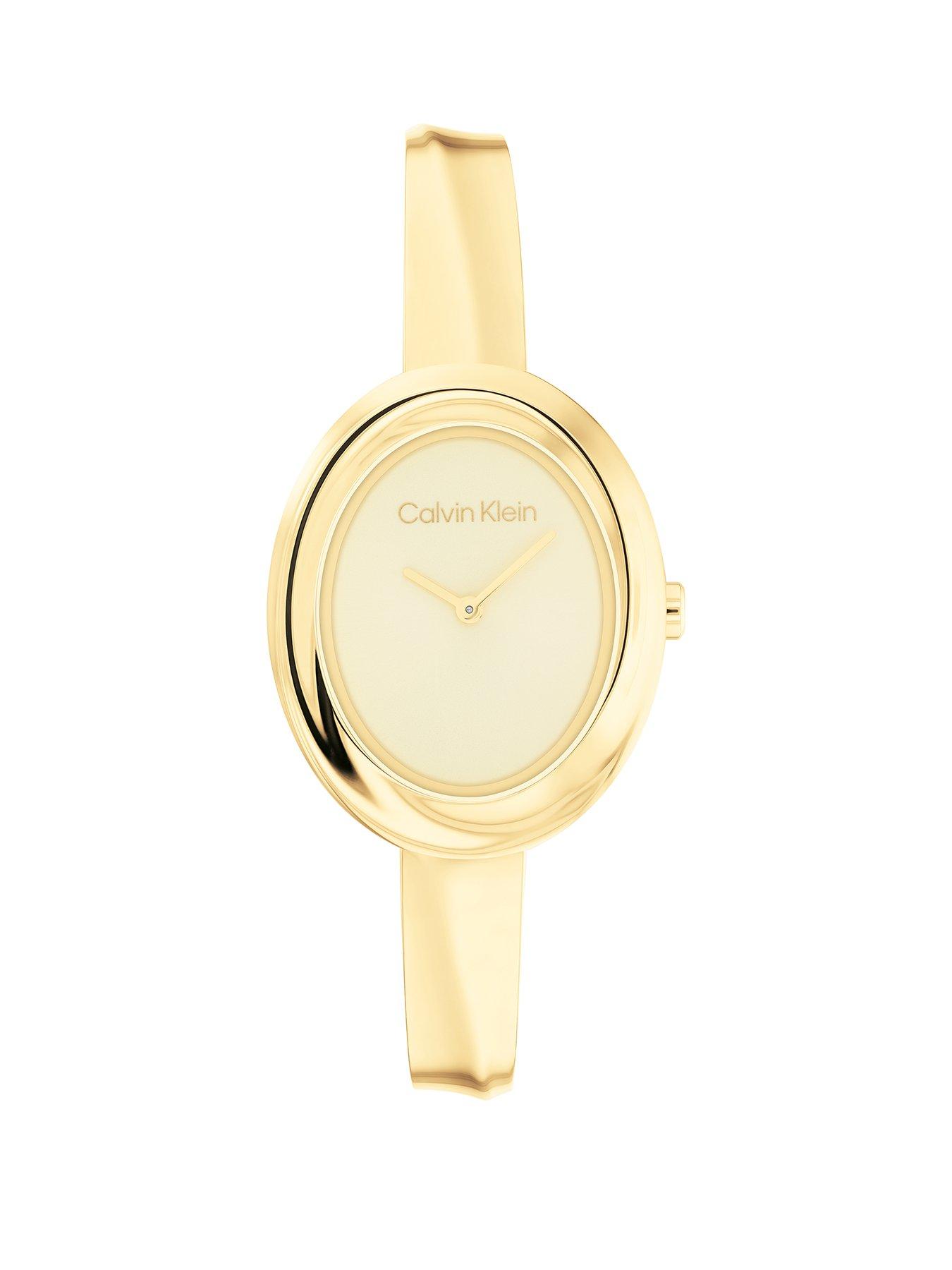 undefined Womens Calvin Klein gold plated bangle bracelet watch