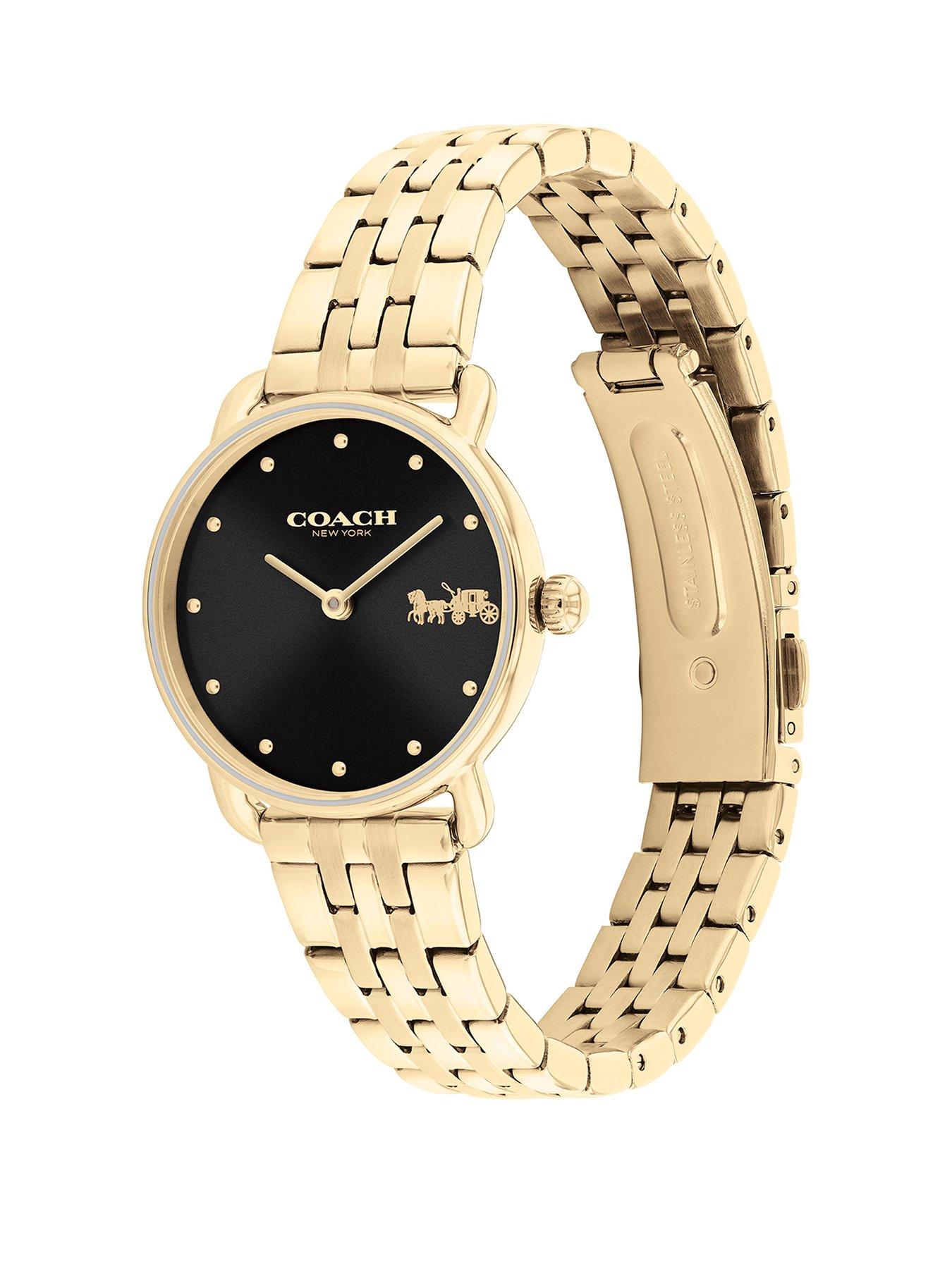  image of coach-ladies-elliot-gold-ip-bracelet-watch