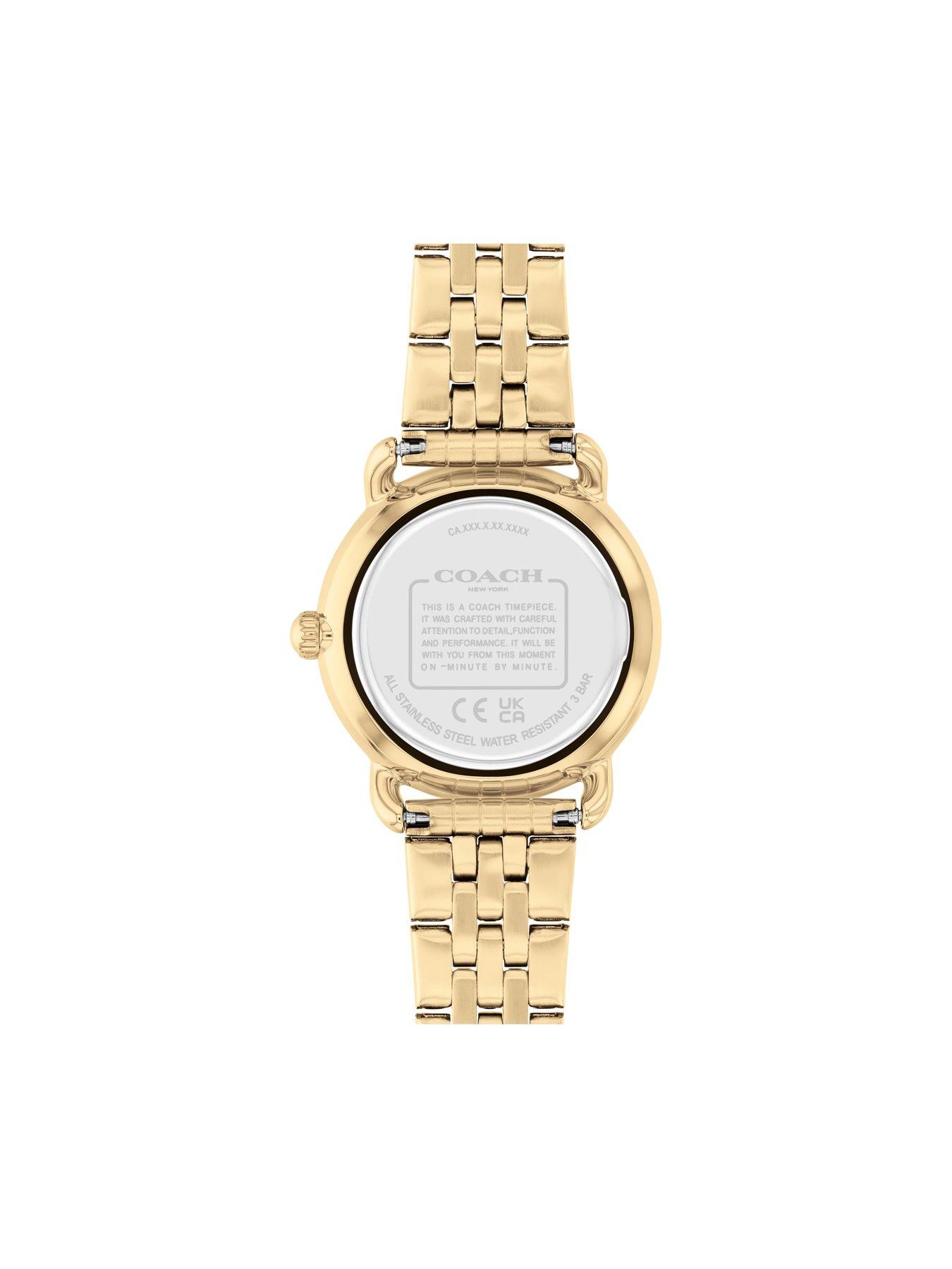  image of coach-ladies-elliot-gold-ip-bracelet-watch