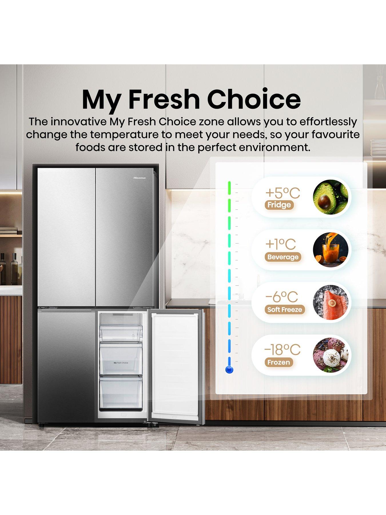  image of hisense-rq5p470said-american-fridge-freezer-stainless-steel