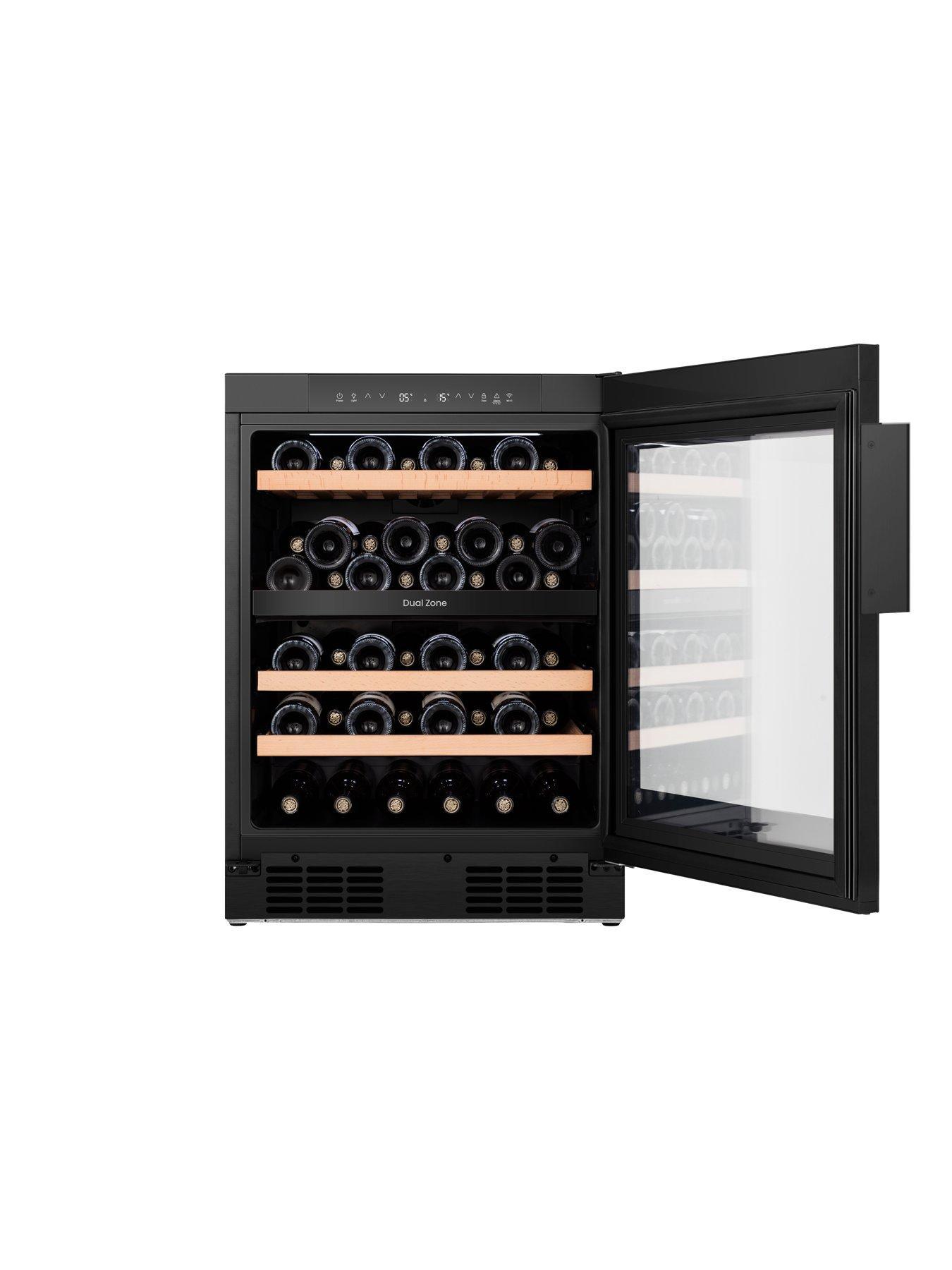  image of hisense-rw3n122gslf-integrated-46-bottlenbspwine-cooler-dual-zone-black-glass