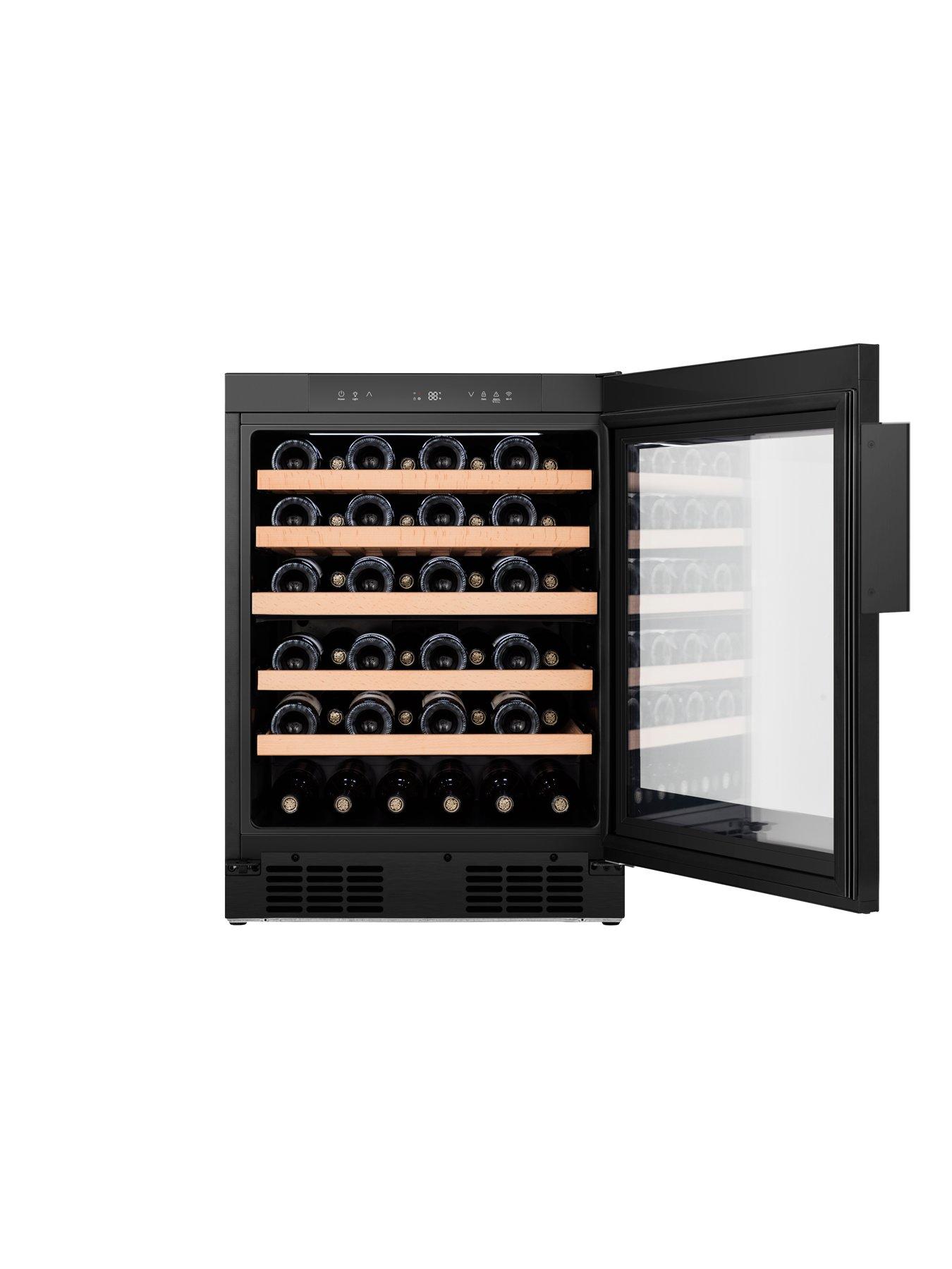  image of hisense-rw3n132gslf-integrated-wine-cooler-single-zone-black-glass