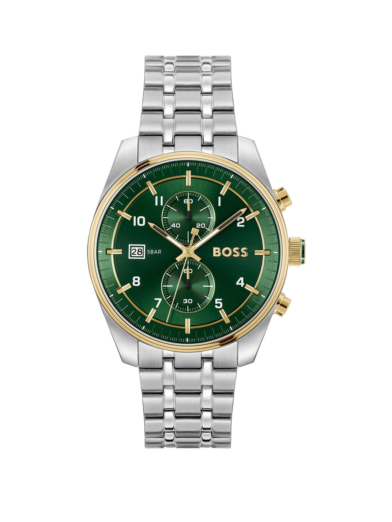 undefined Gents Skytraveller Chronograph Watch with Dark Green Dial