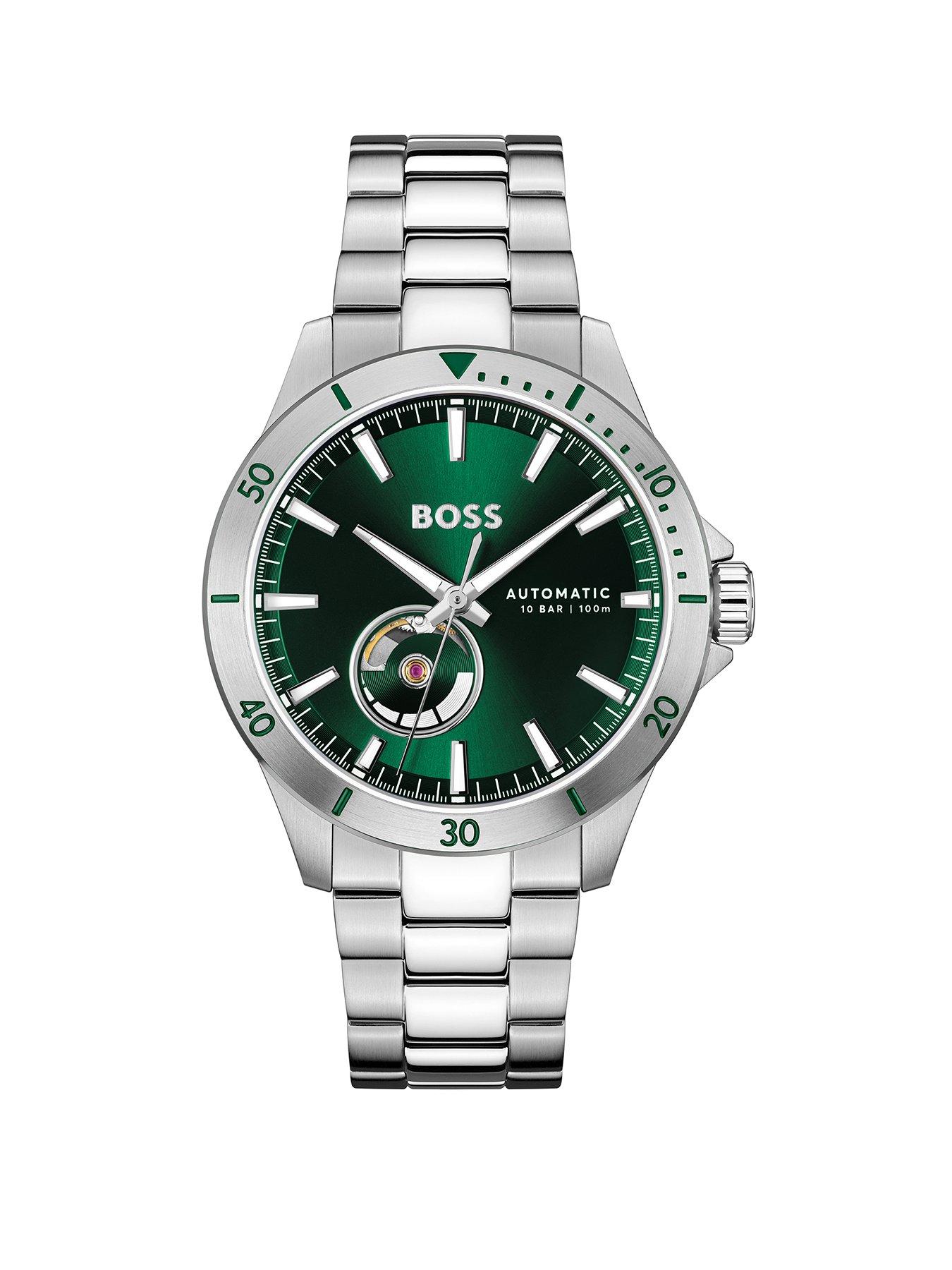 undefined Gents Automatic Troper Watch with Dark Green Dial