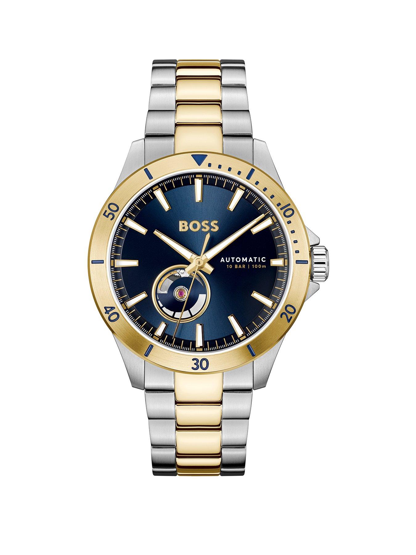 undefined Gents Automatic Troper Watch with Two Tone Yellow Gold IP  &  Stainless Steel