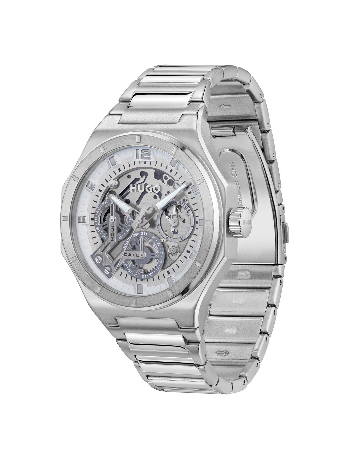 Image 3 of 5 of HUGO Gents&nbsp;#GRAIL Skeleton&nbsp;Stainless Steel Multifunction Bracelet Watch
