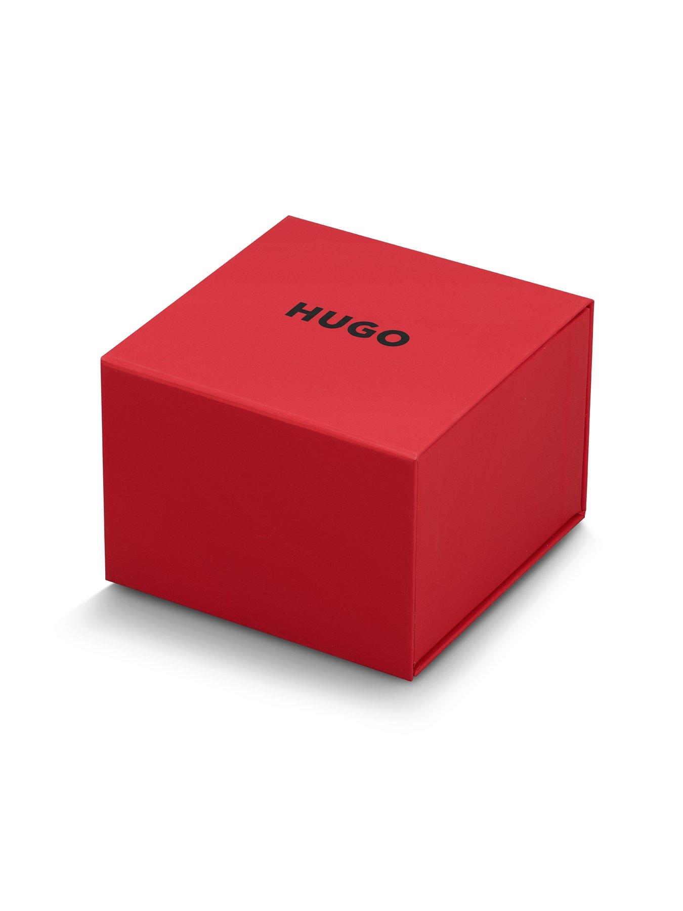  image of hugo-gents-leap-grey-ip-bracelet-watch