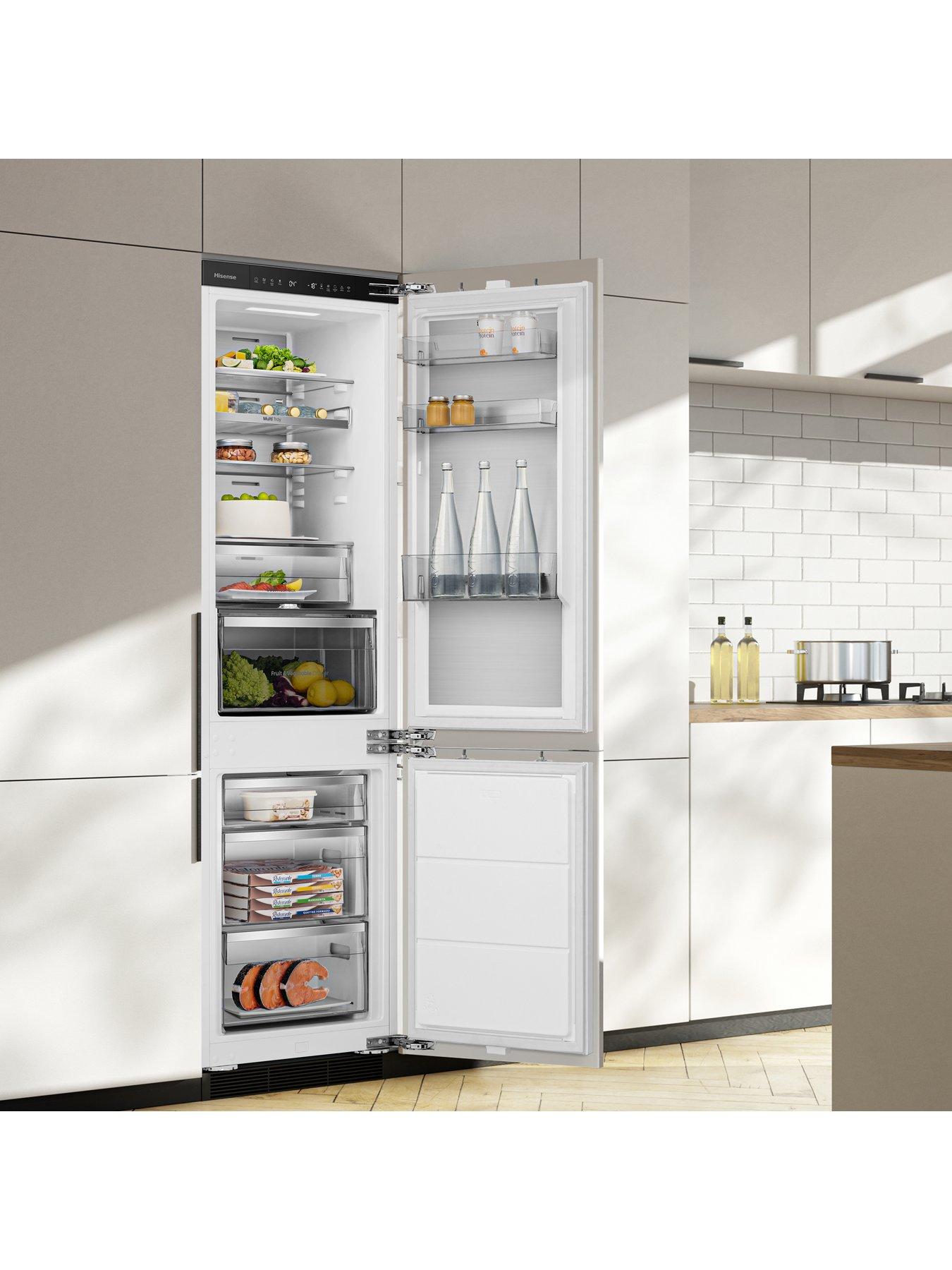  image of hisense-rb3b250sawe-integrated-6040-total-no-frost-fridge-freezer-fixed-hinge-white