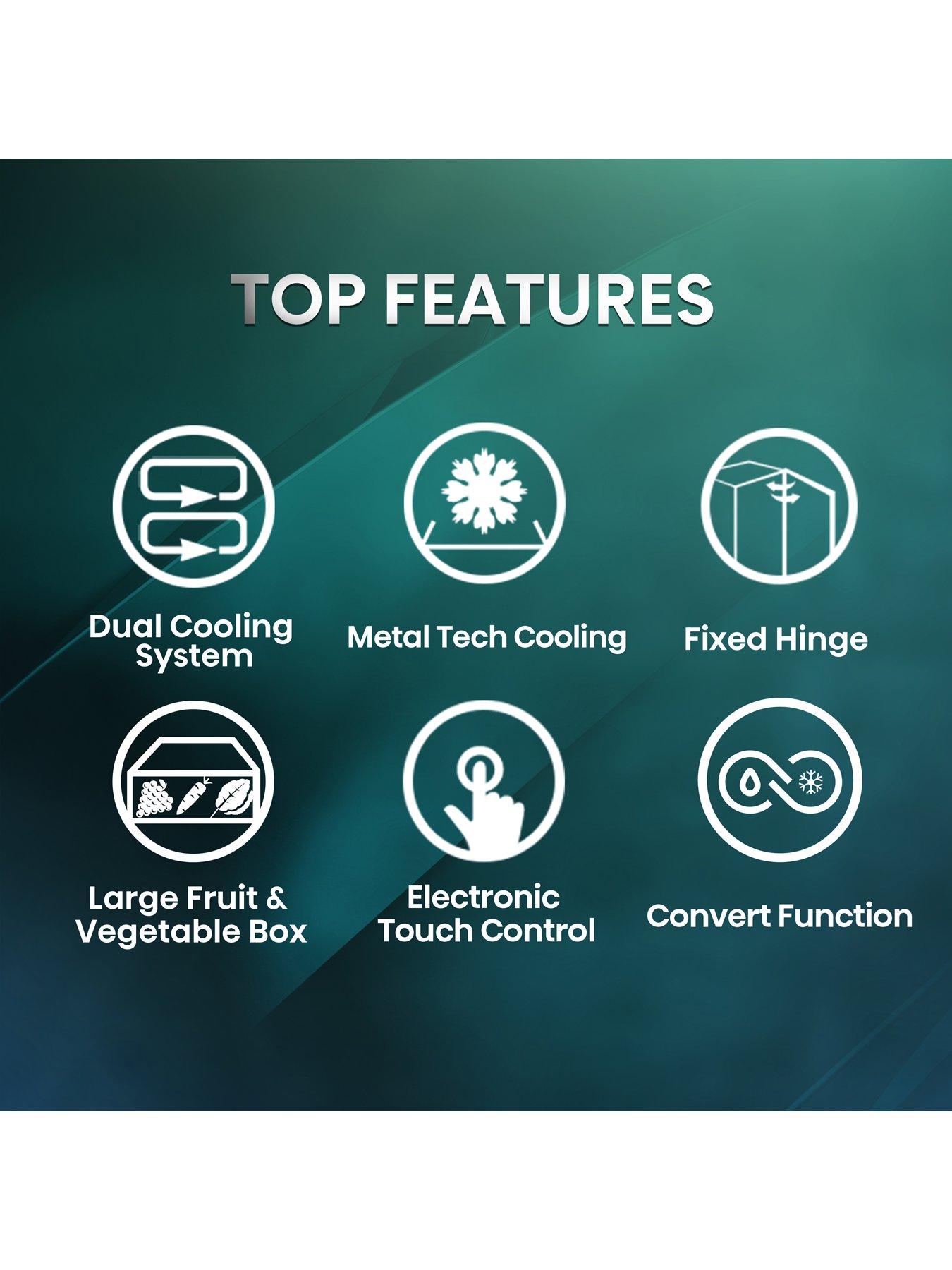  image of hisense-rb3b250sawe-integrated-6040-total-no-frost-fridge-freezer-fixed-hinge-white