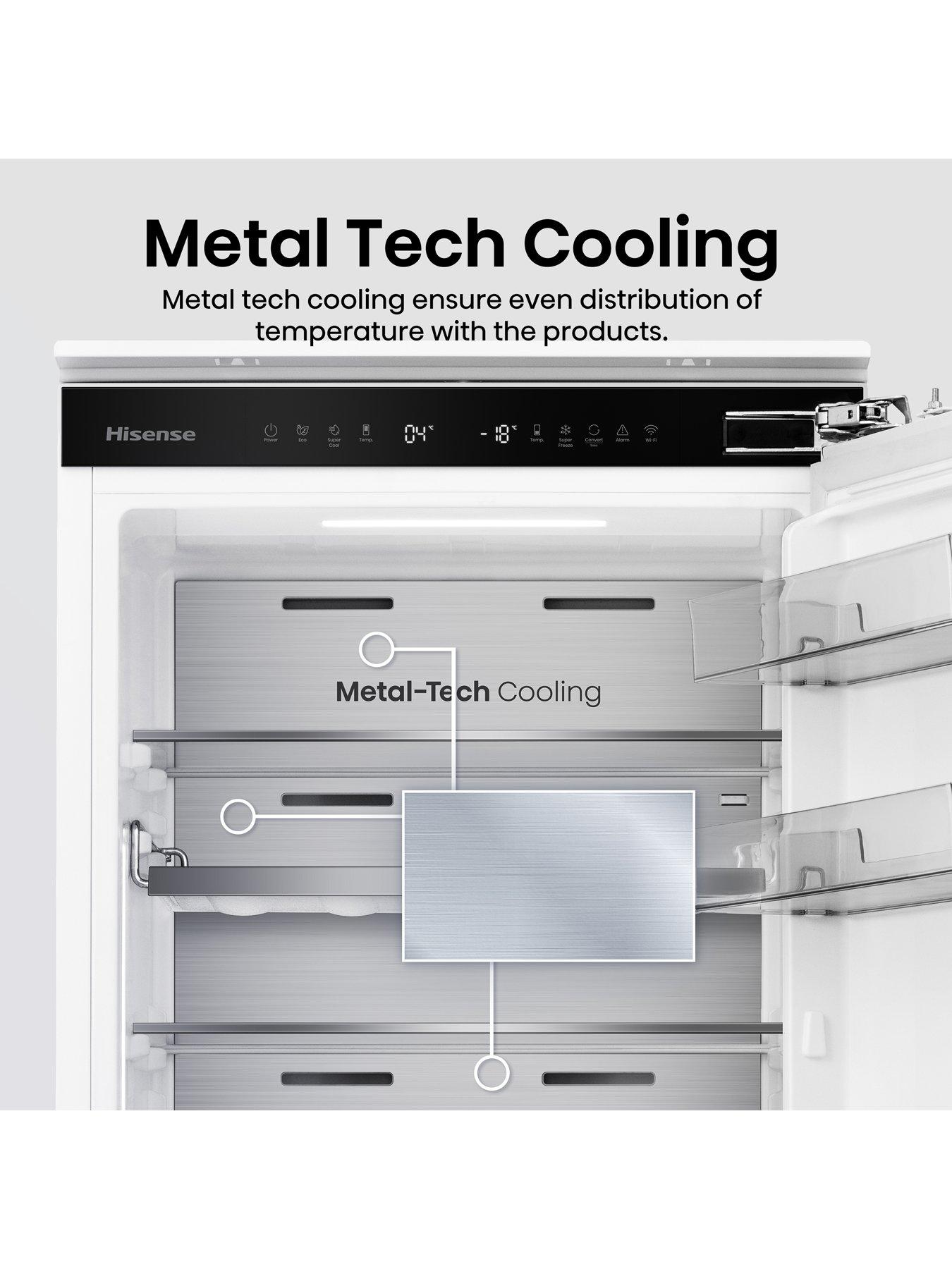  image of hisense-rb3b250sawe-integrated-6040-total-no-frost-fridge-freezer-fixed-hinge-white