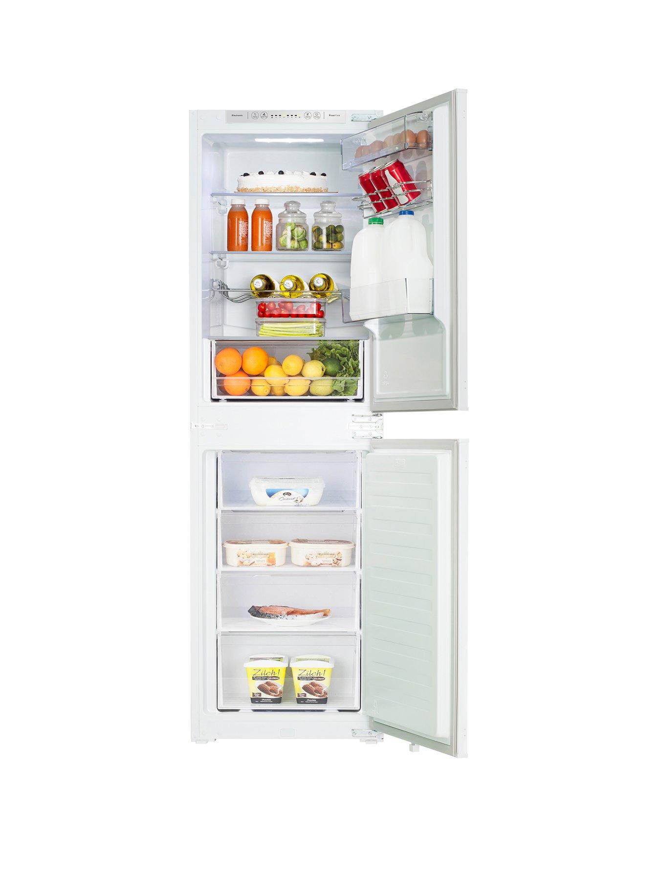 undefined RIB291F4AWE 54cm Wide Integrated 50/50 Frost-Free Fridge Freezer with Sliding Hinge - White