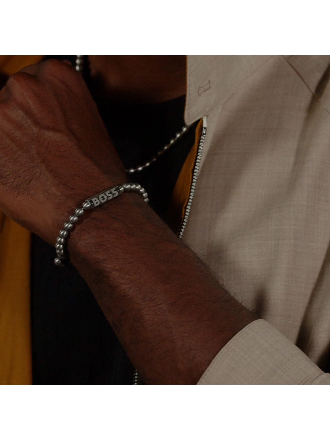 Image 5 of 7 of BOSS Gents Sphere Metal Bead Bracelet