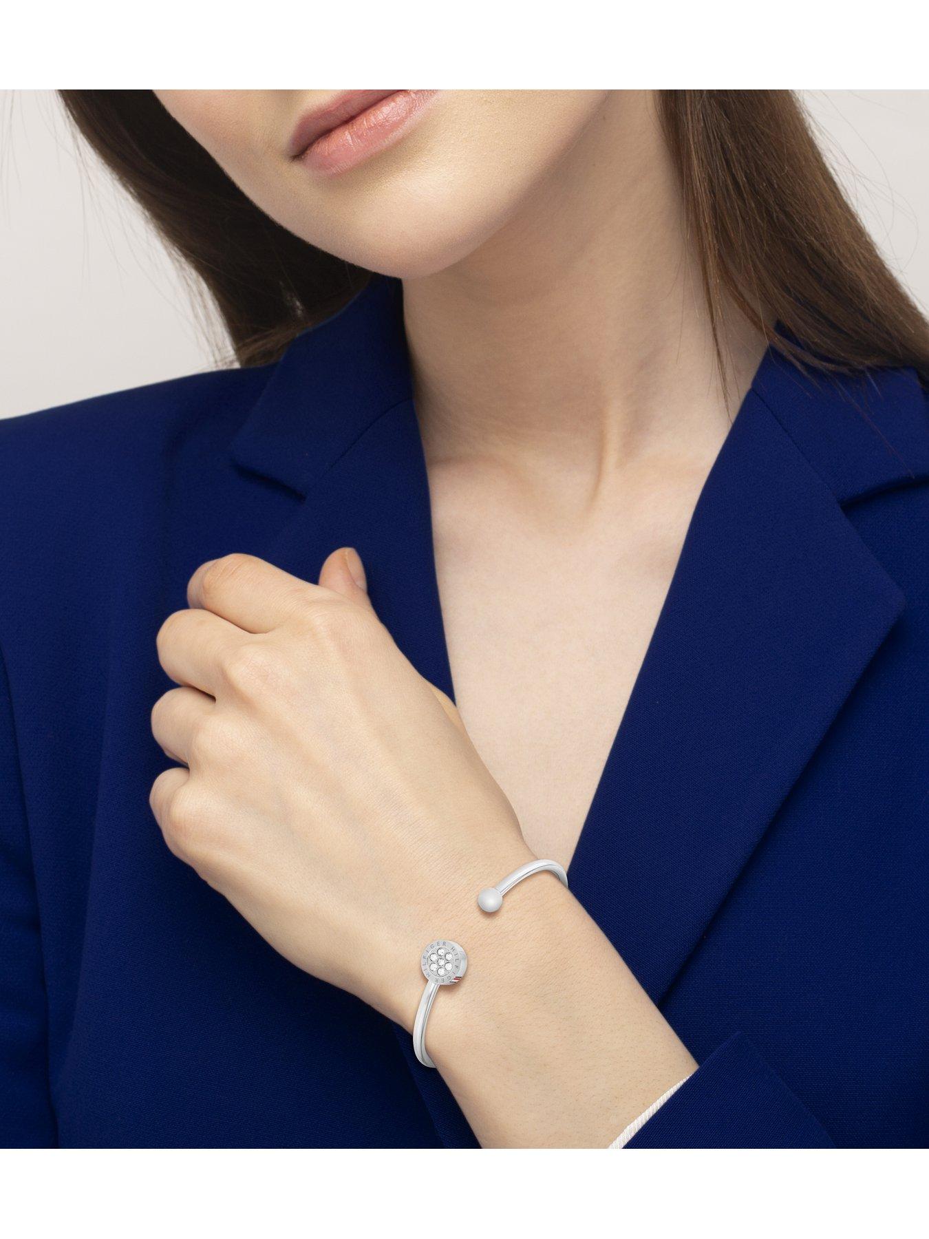  image of tommy-hilfiger-womens-crystal-bangle