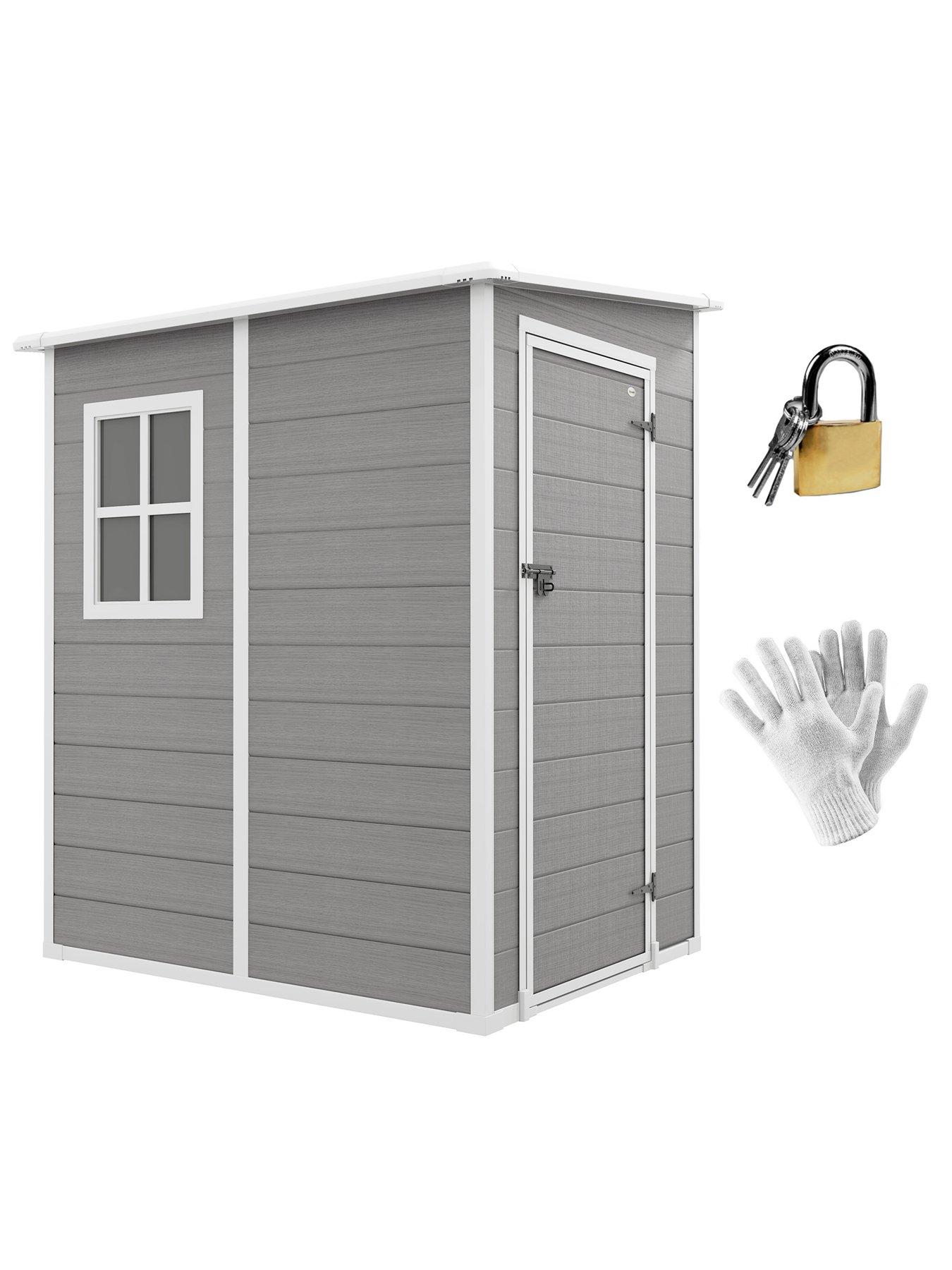  image of outsunny-4ft-x5ft-lean-to-shed-with-window