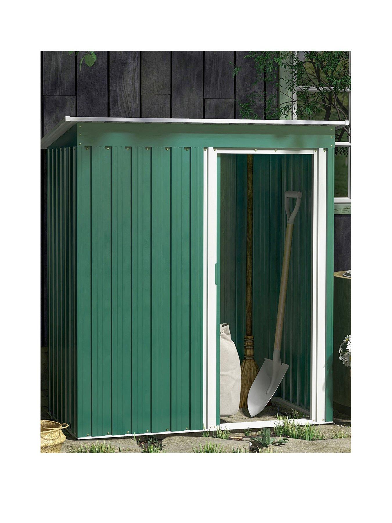 OutSunny 5 x 3ft Shed with Sliding Door and Sloped Roof