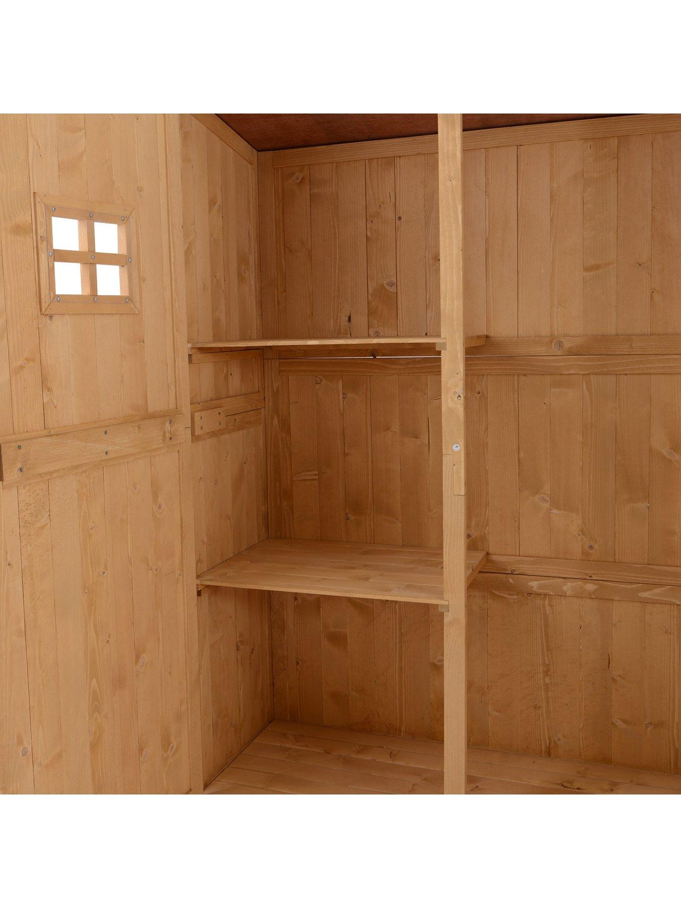 Image 7 of 7 of OutSunny Wooden Garden Shed with Windows, Double Door 27.5L x 50W x 164H cm