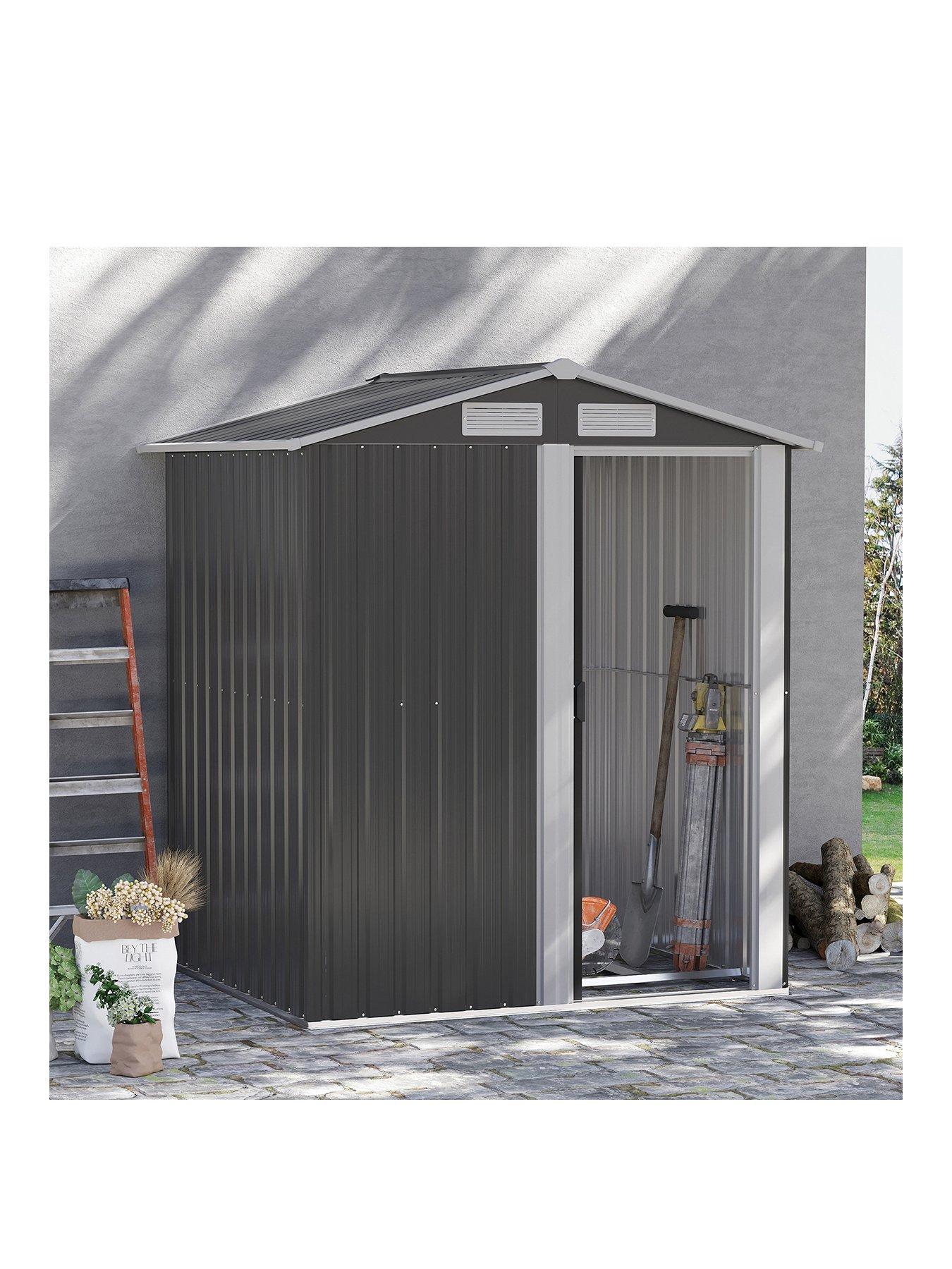 image of outsunny-outdoor-storage-shed-with-sliding-door-152-x-132-x-188cm