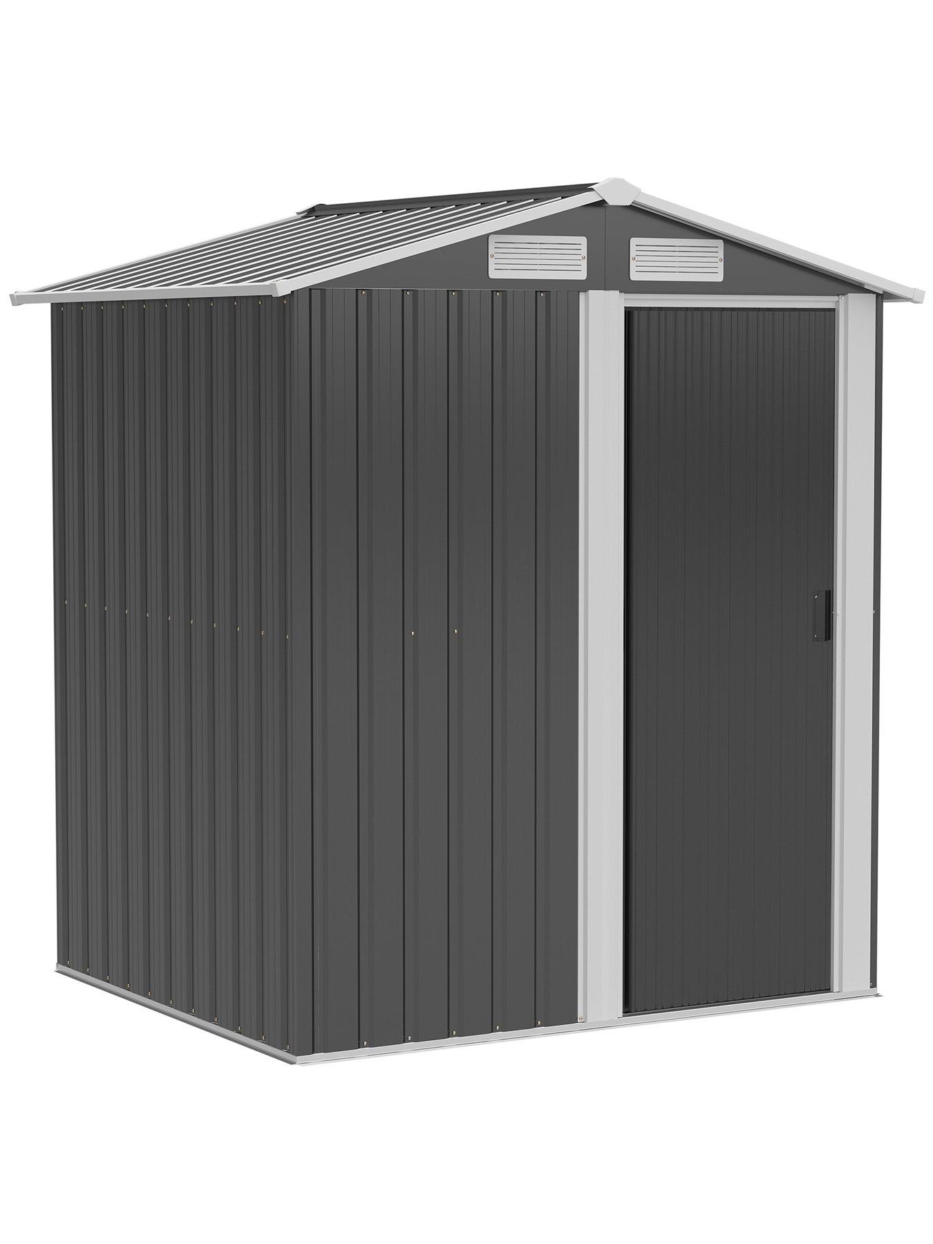  image of outsunny-outdoor-storage-shed-with-sliding-door-152-x-132-x-188cm