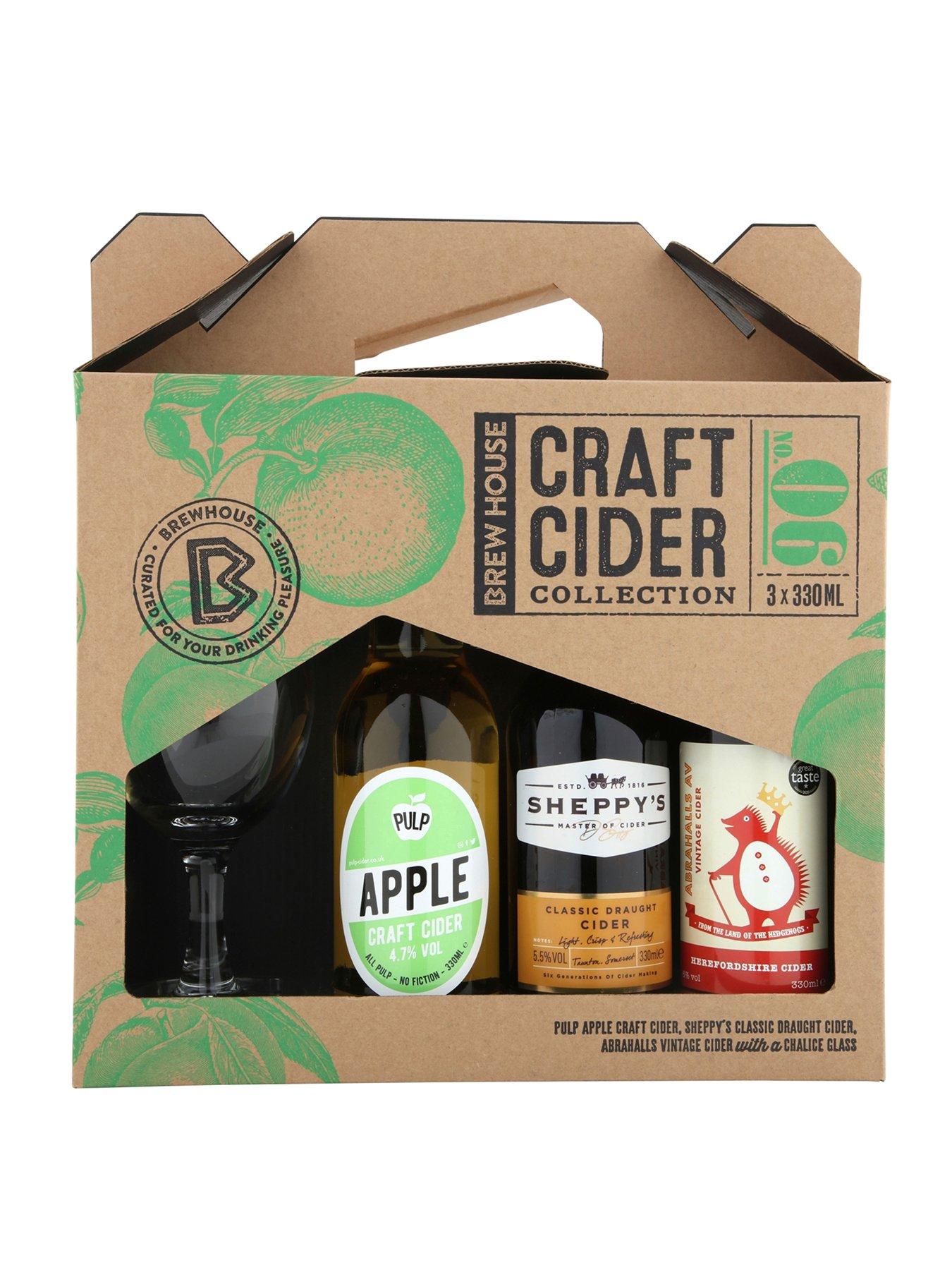 undefined Brewhouse Craft Cider - 3x 330ml & Chalice glass