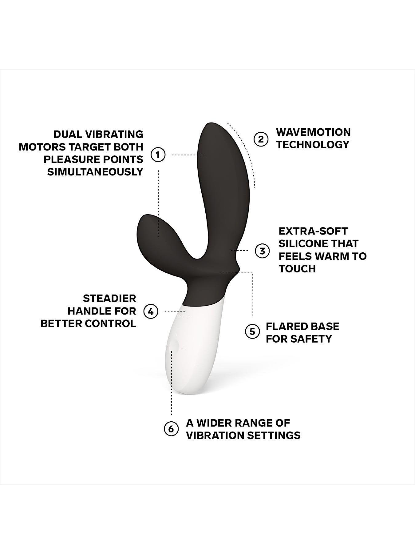 Lelo LOKI WAVE 2 Vibrating Prostate Massager (Black)