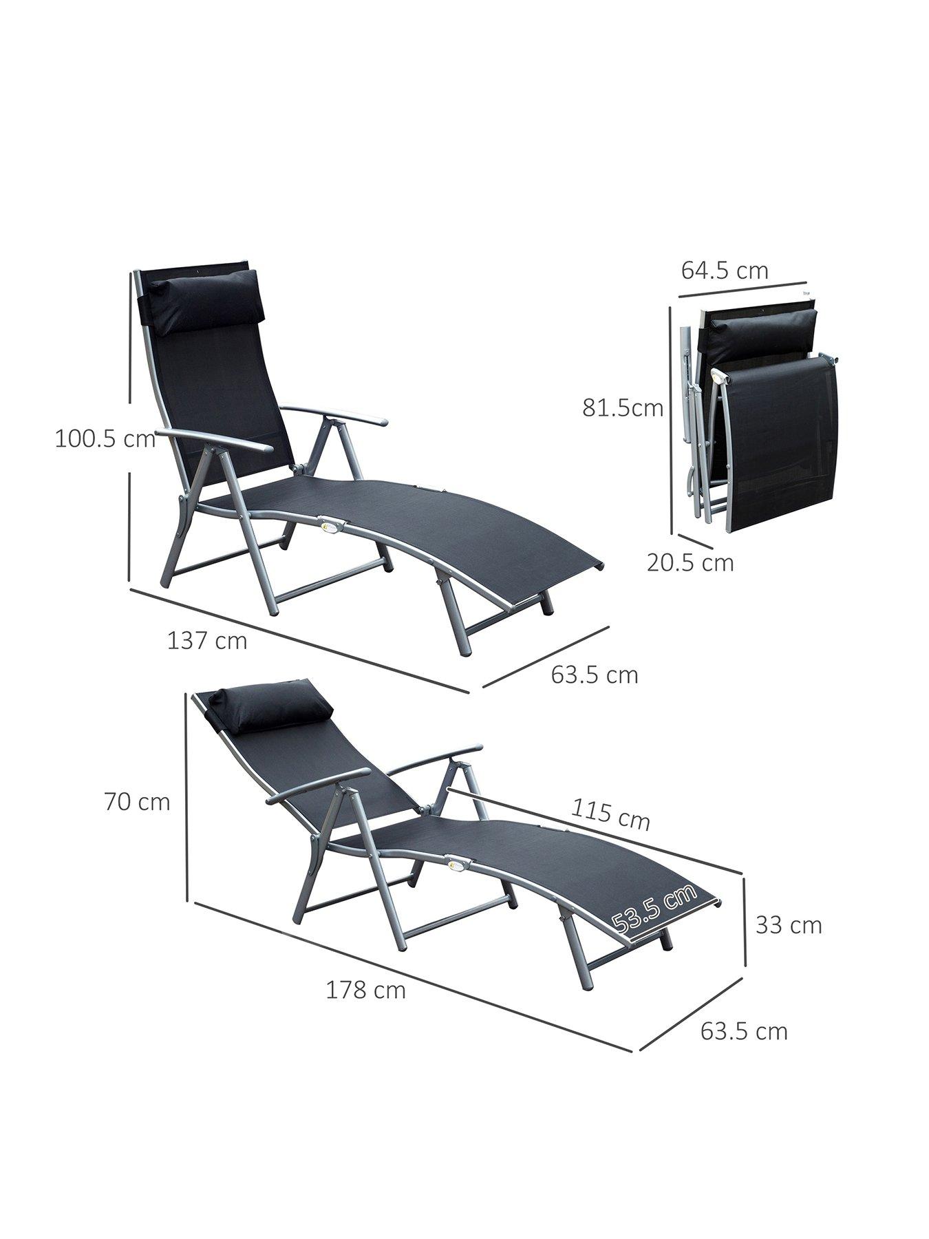 Image 3 of 7 of OutSunny Outdoor Lounge Chair