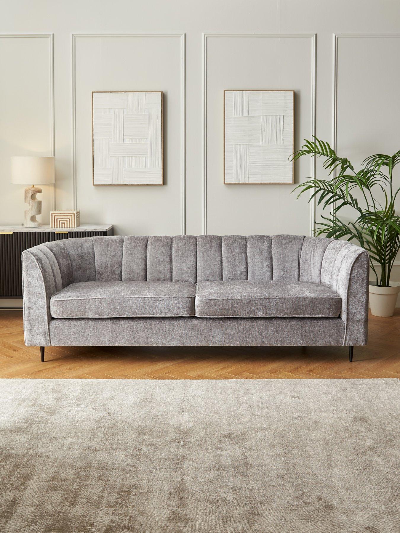 The Very Collection Guild 3 Seater Fabric Sofa - Grey - FSC® Certified