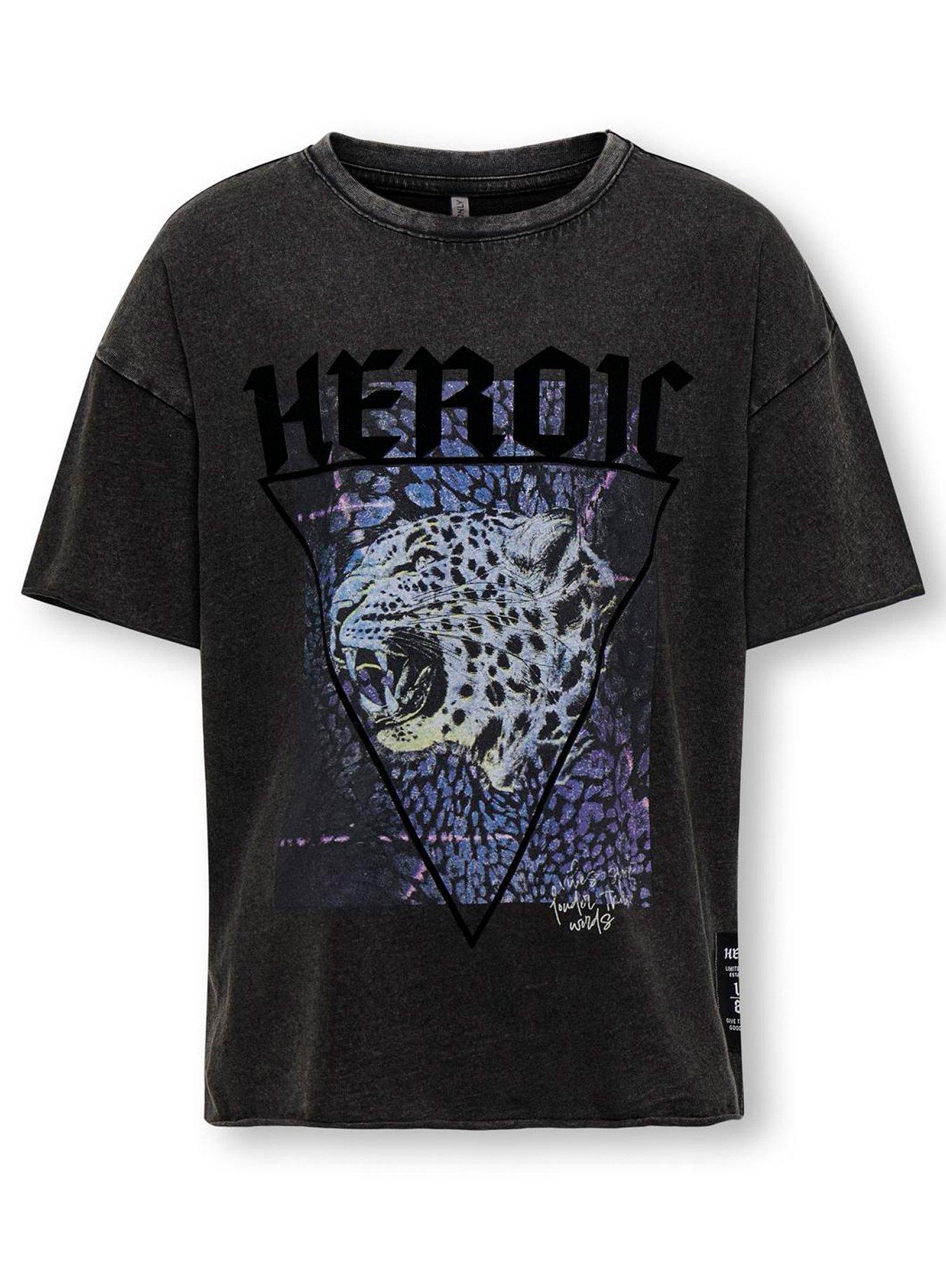 undefined Girls Heroic Short Sleeve T-Shirt - Black