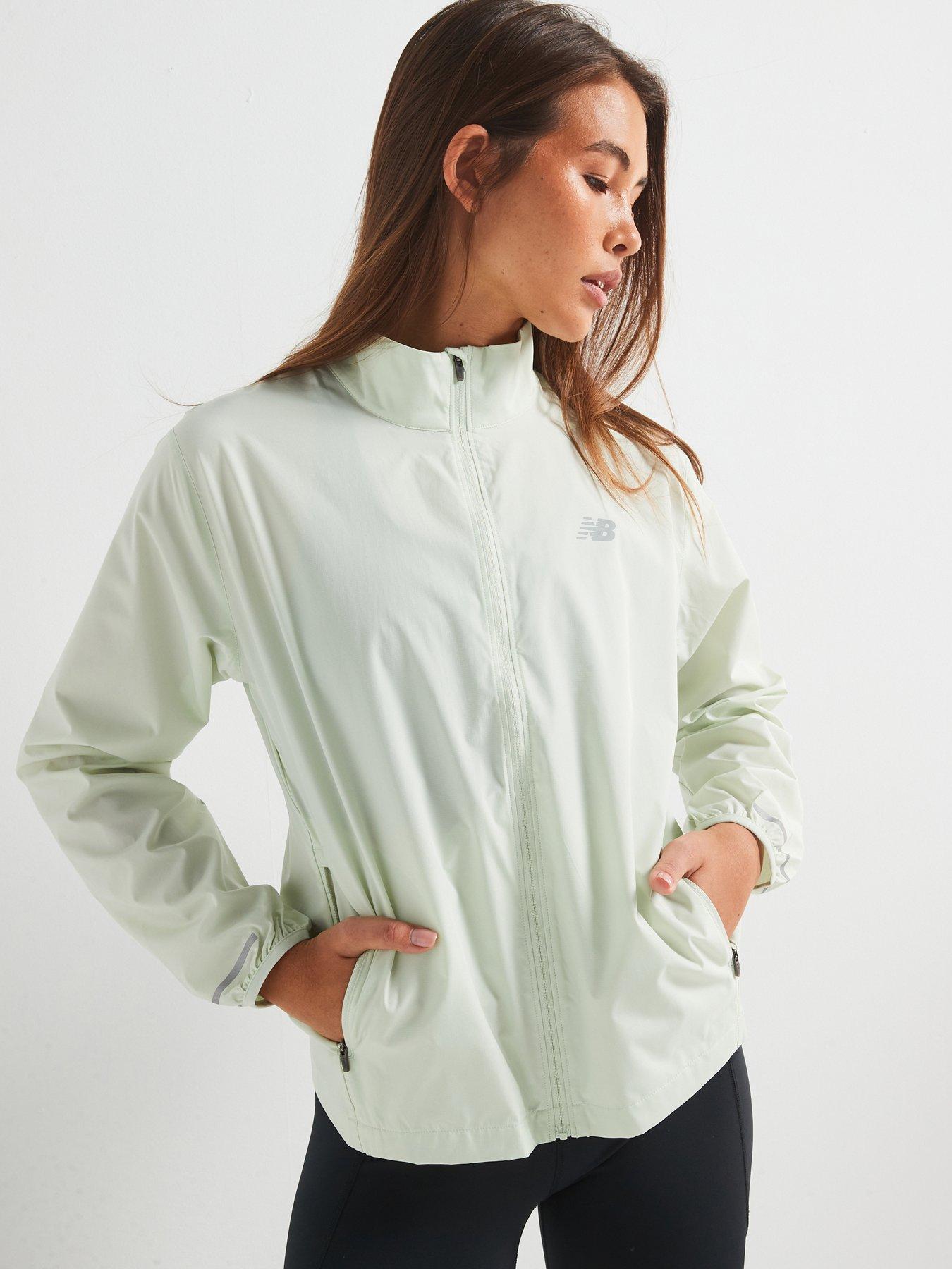 New Balance Womens Running Sport Essentials Reflective Jacket - Green