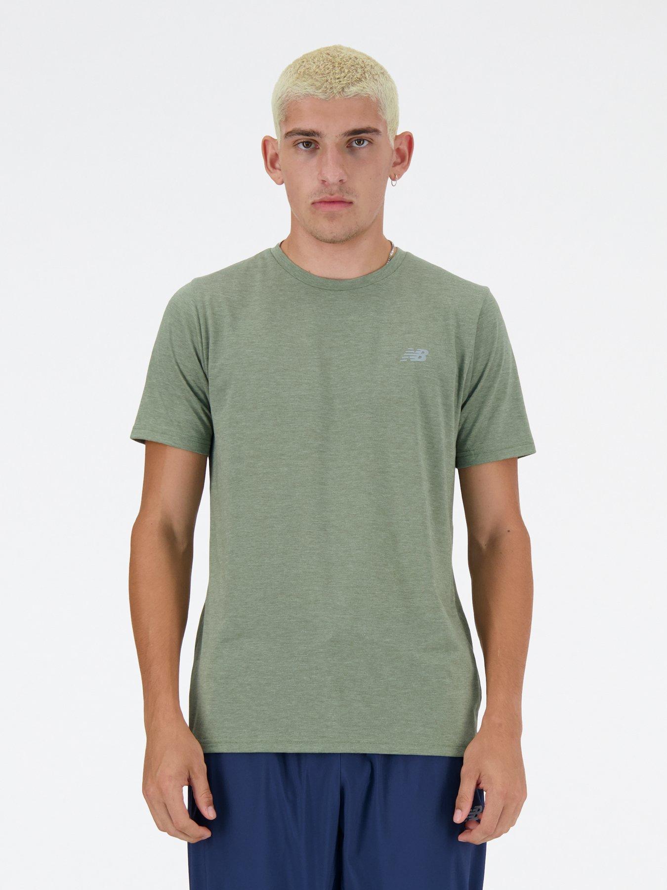 undefined Men's Running Sport Essentials Heathertech T-Shirt - Khaki