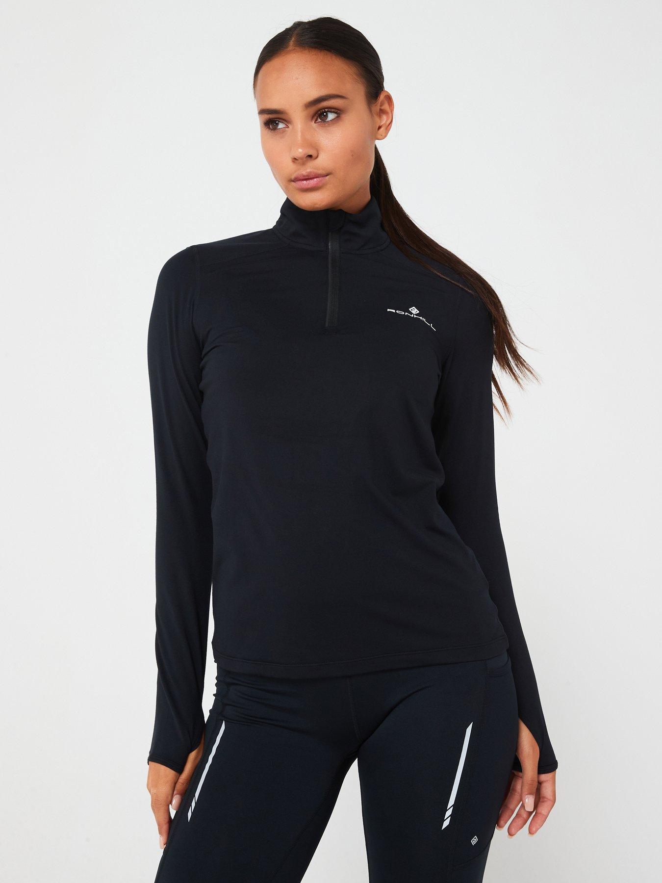  image of ronhill-womens-core-thermal-half-zip-black