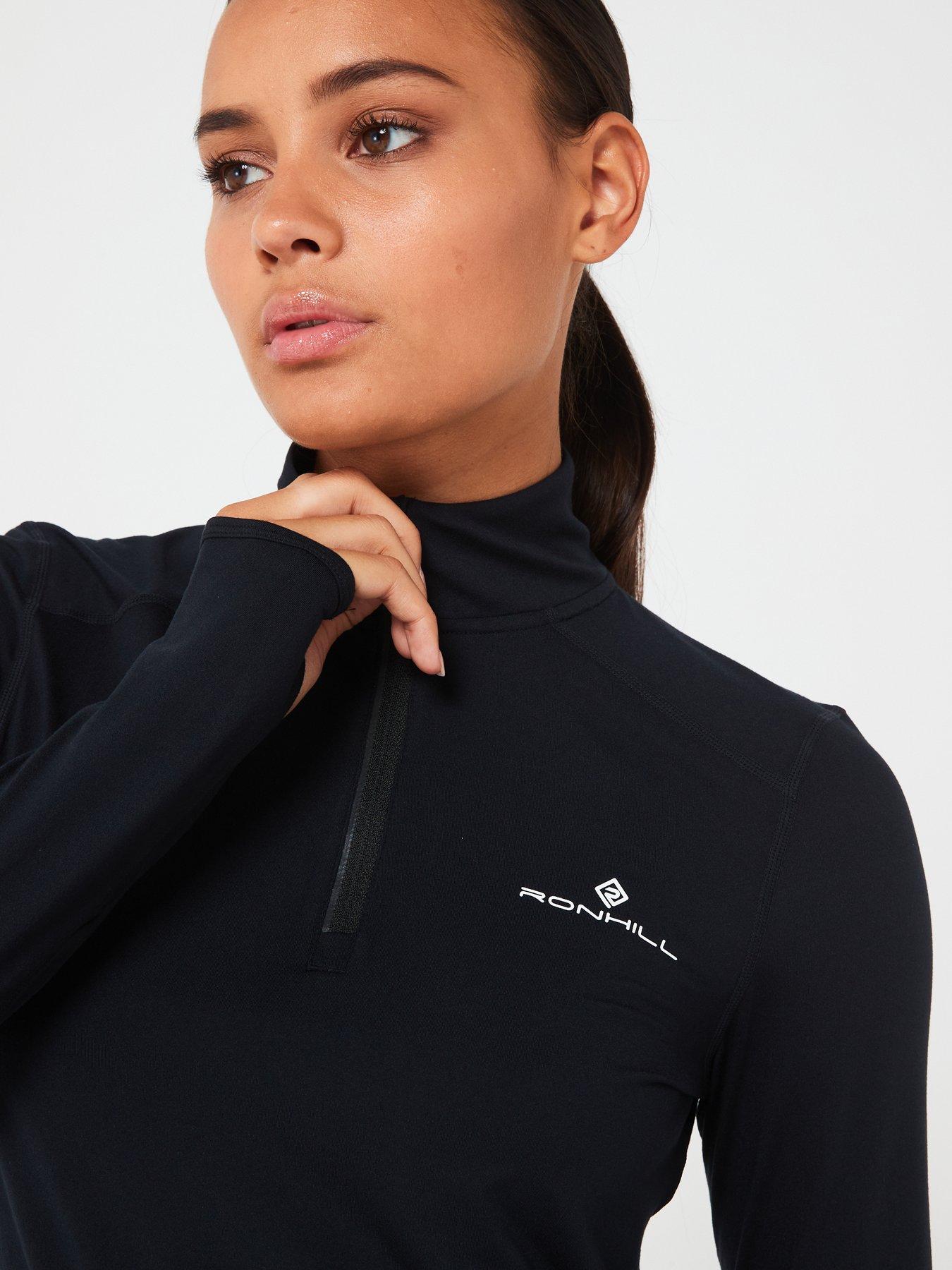  image of ronhill-womens-core-thermal-half-zip-black