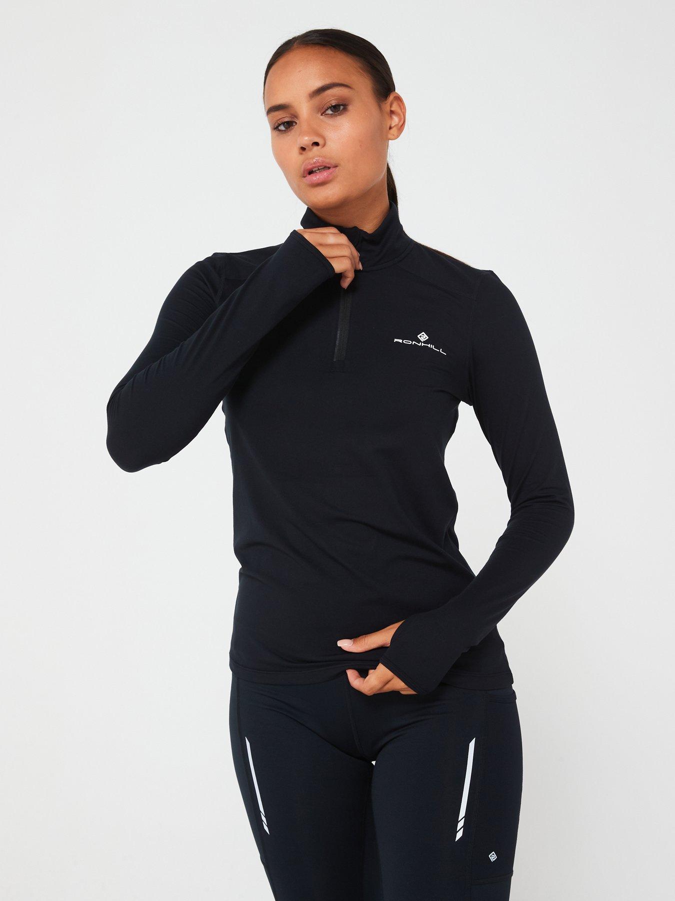  image of ronhill-womens-core-thermal-half-zip-black